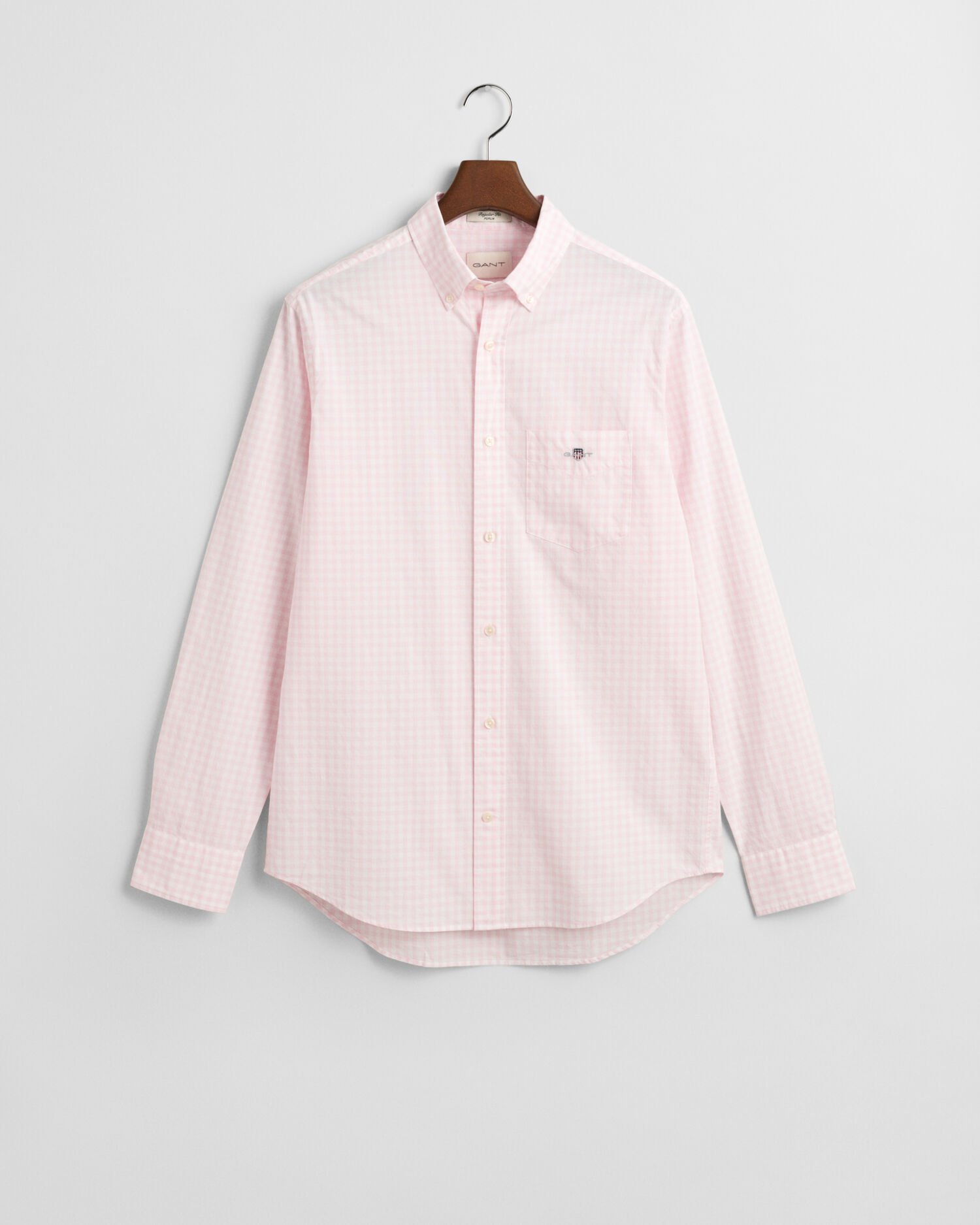 Camisa Regular Fit clásica de popelina a cuadros Vichy