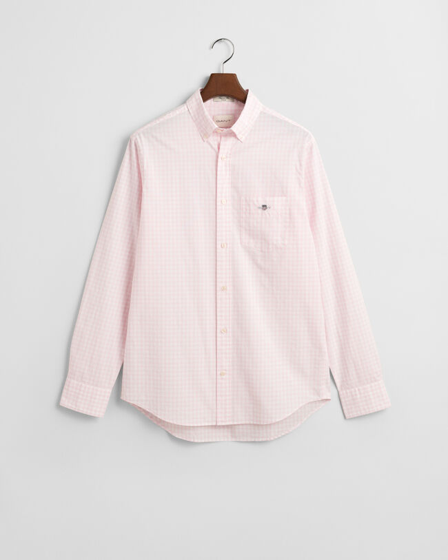Camisa Regular Fit clásica de popelina a cuadros Vichy