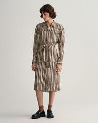 Vestido camisero acampanado Geometric