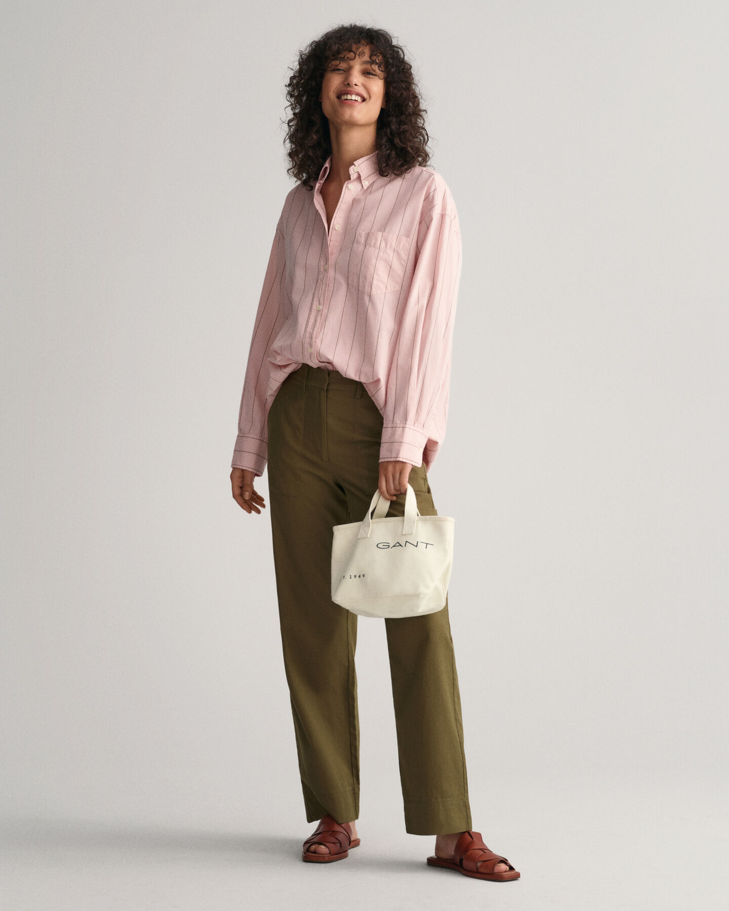 Camisa Luxury Oxford extragrande a rayas