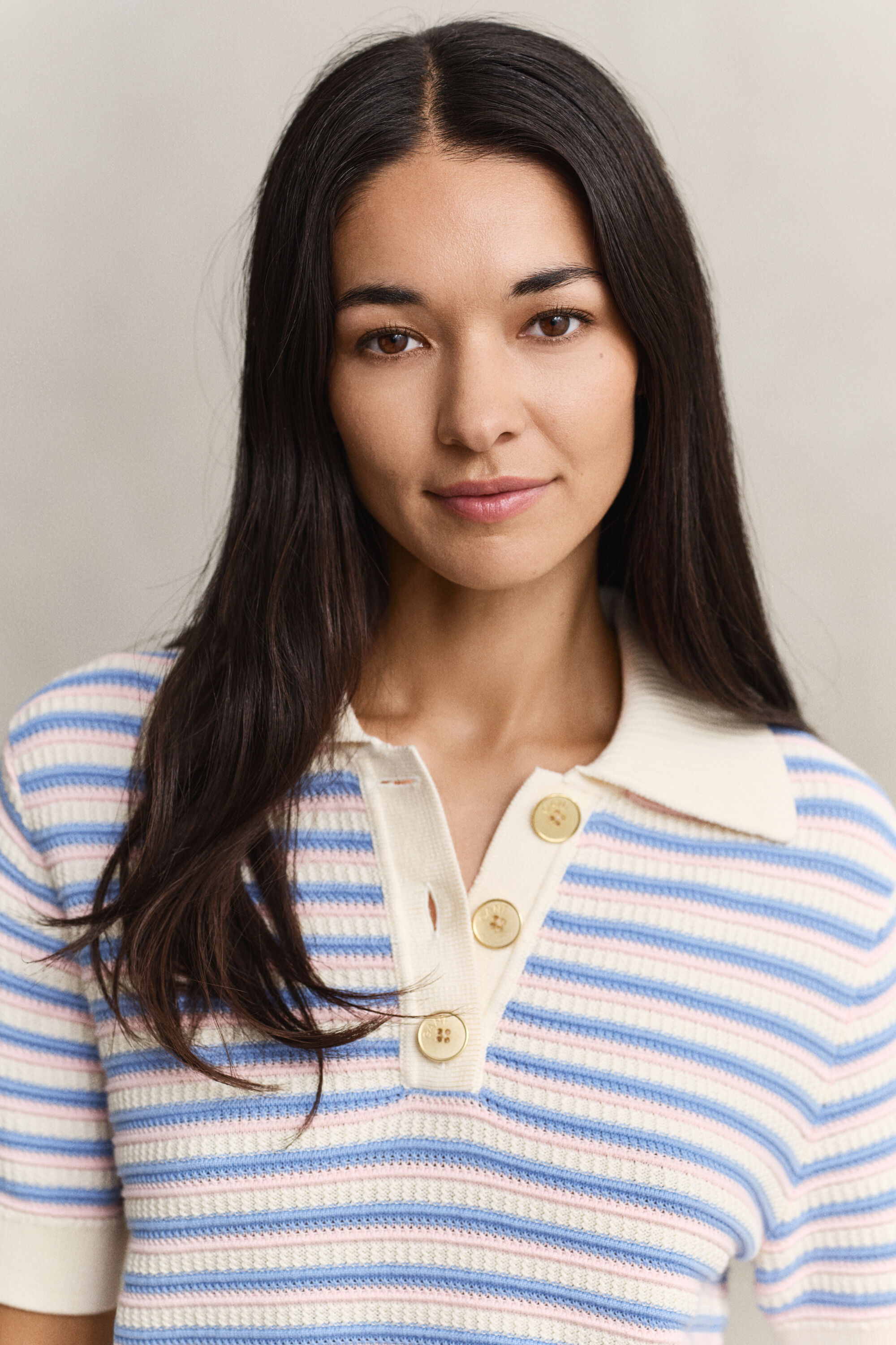 Top texturizado de rayas variadas