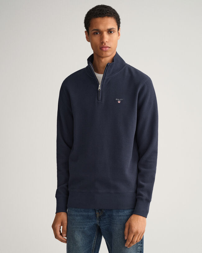 Sudadera con media cremallera Waffle