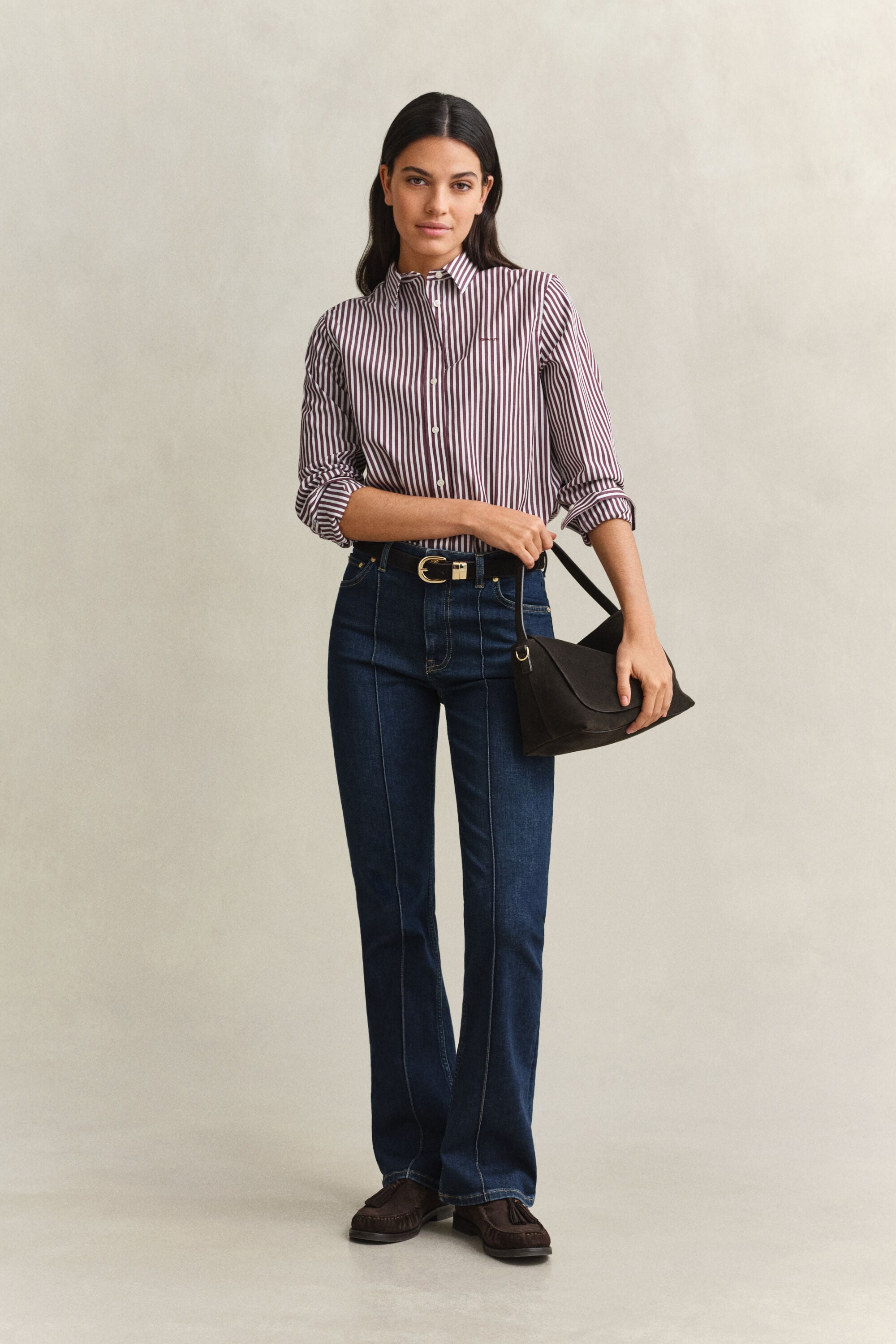 Camisa Regular Fit clásica de popelina a rayas
