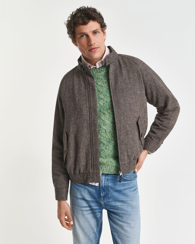 Cazadora Harrington en mezcla de lana