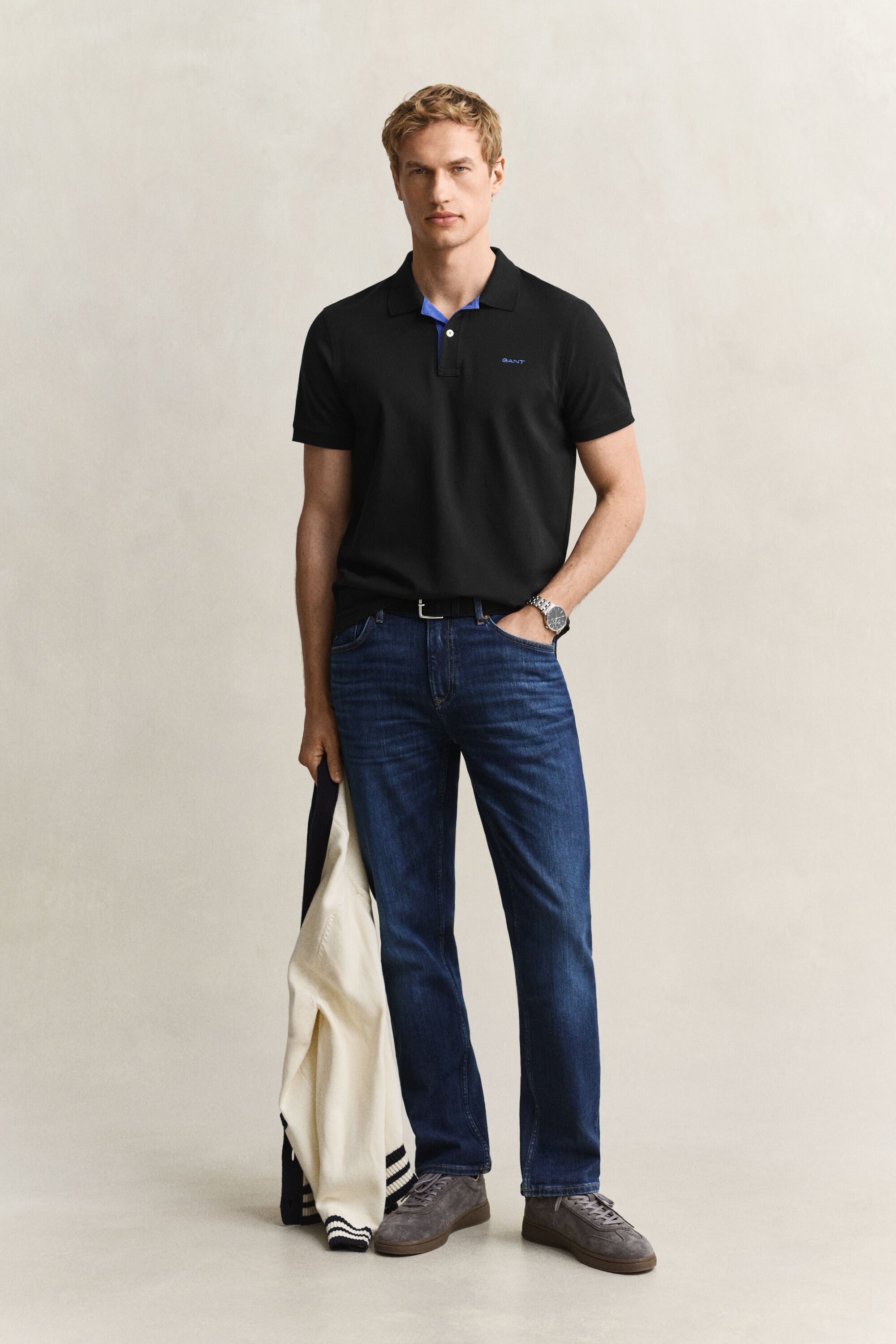 Polo de piqué en contraste