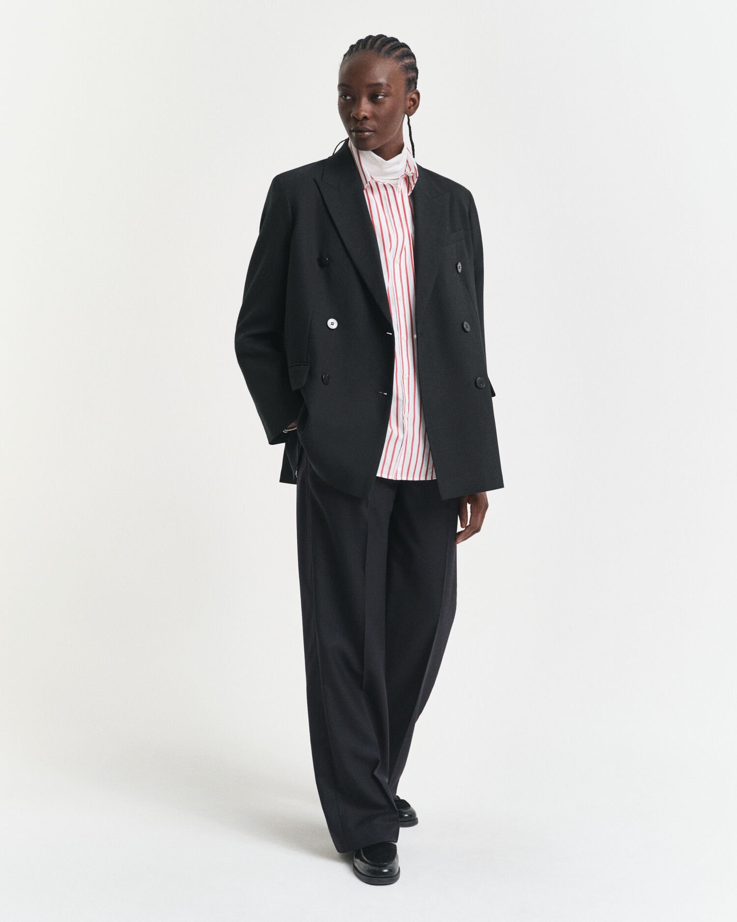 Camisa Relaxed Fit clásica de popelina a rayas