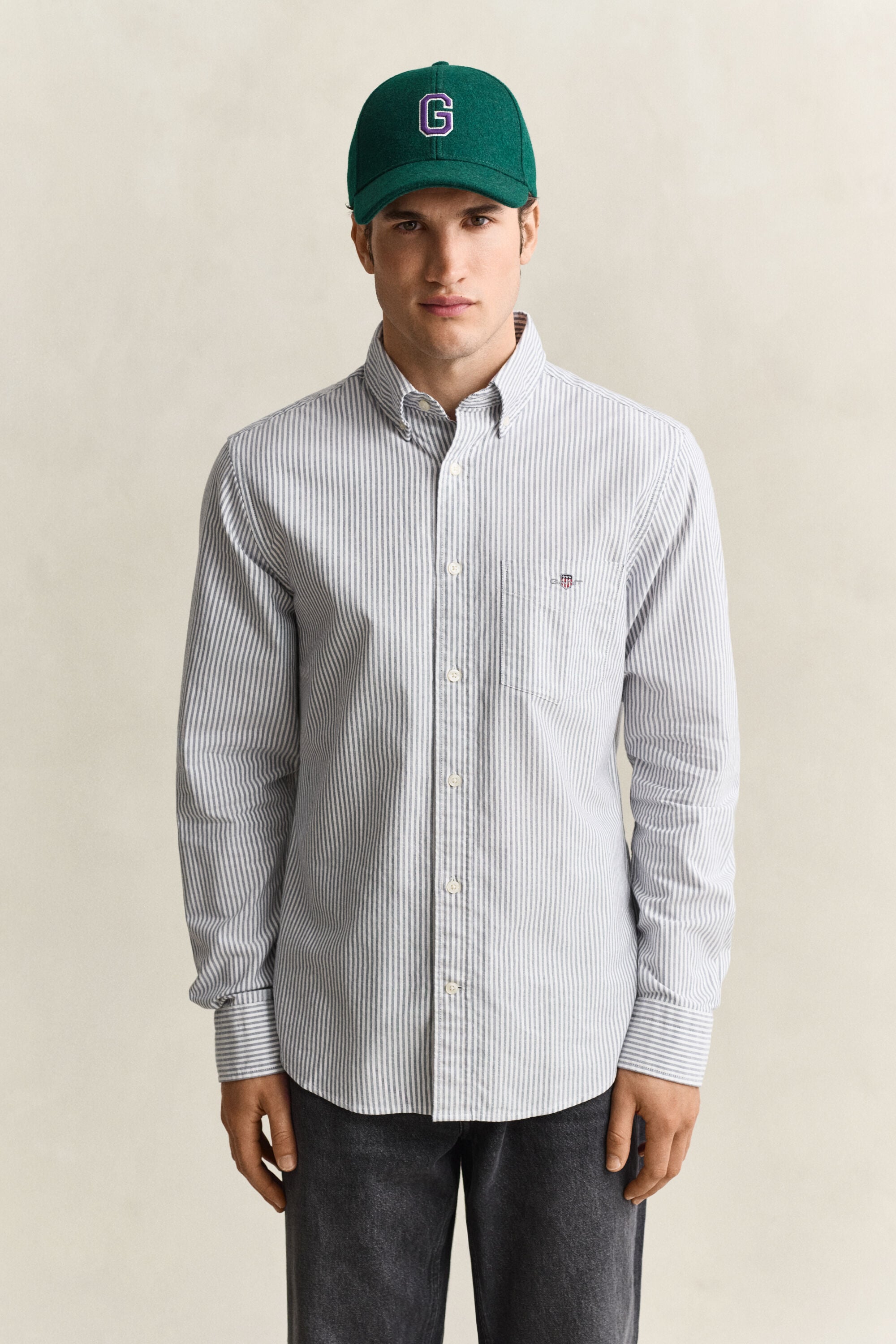 Camisa Oxford Regular Fit clásica de rayas