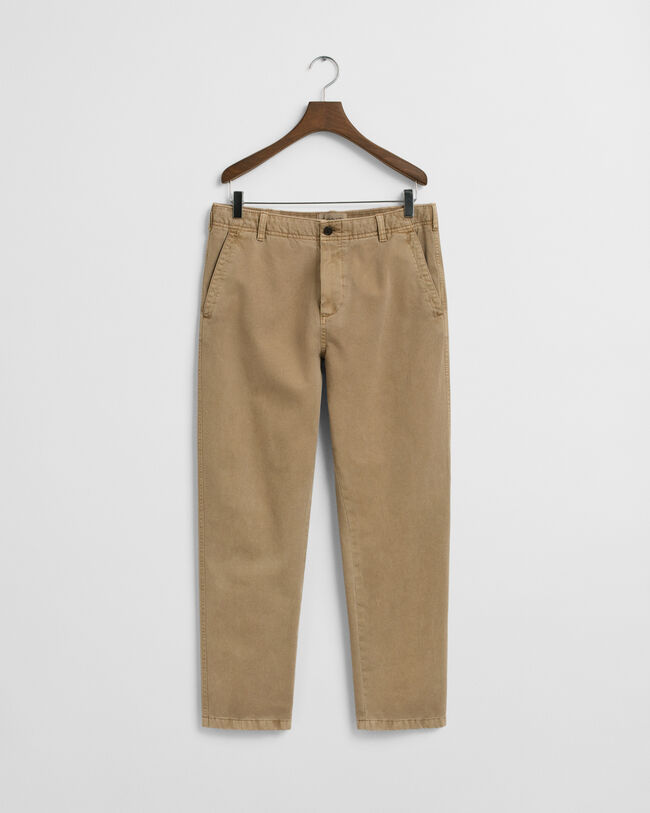 Pantalones chinos Regular Fit de tejido excedente ajustados en el bajo