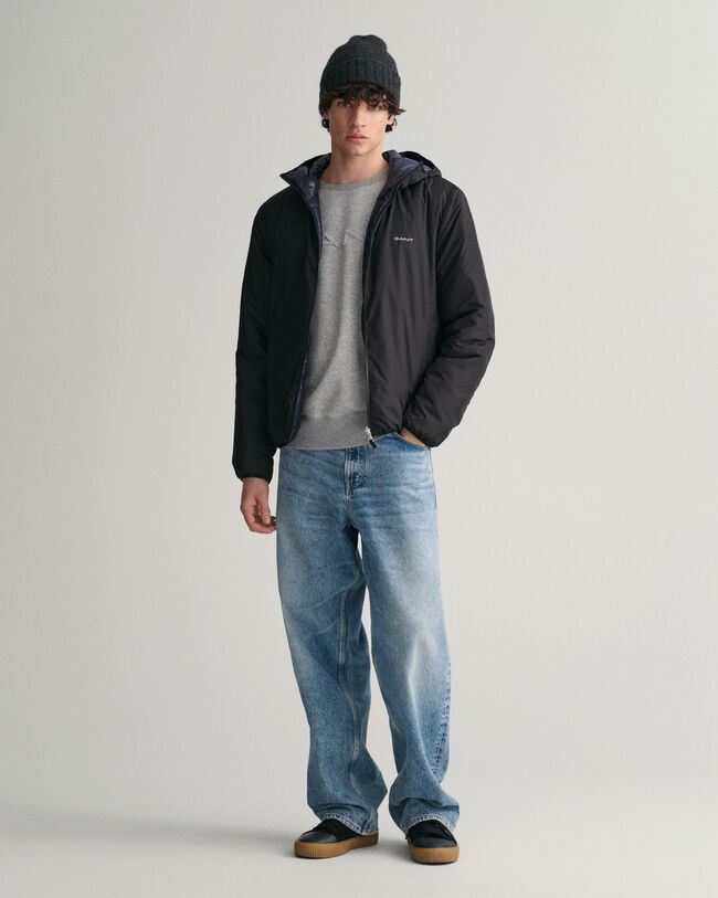 Chaqueta reversible con capucha