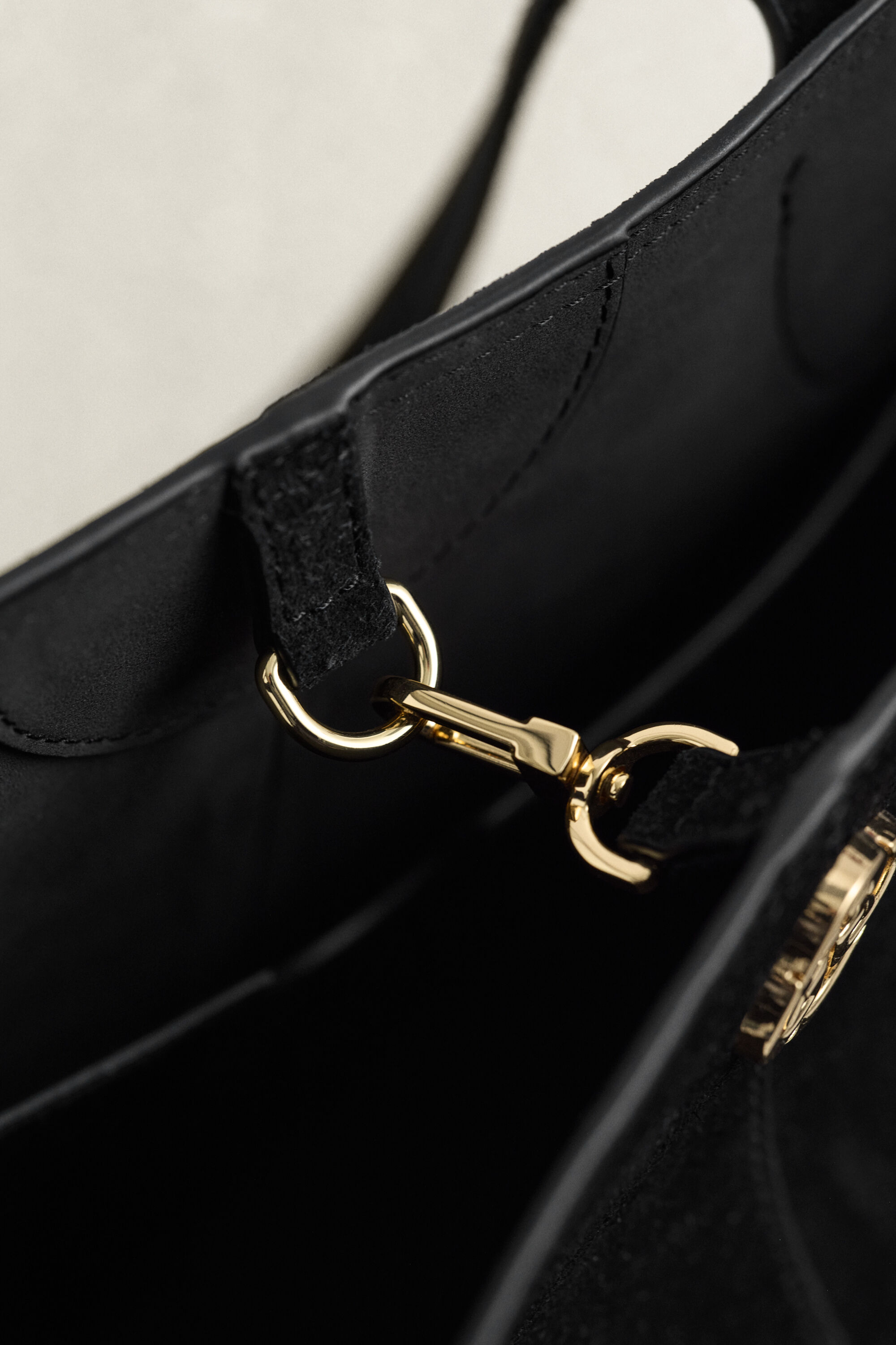 Bolso tote de ante