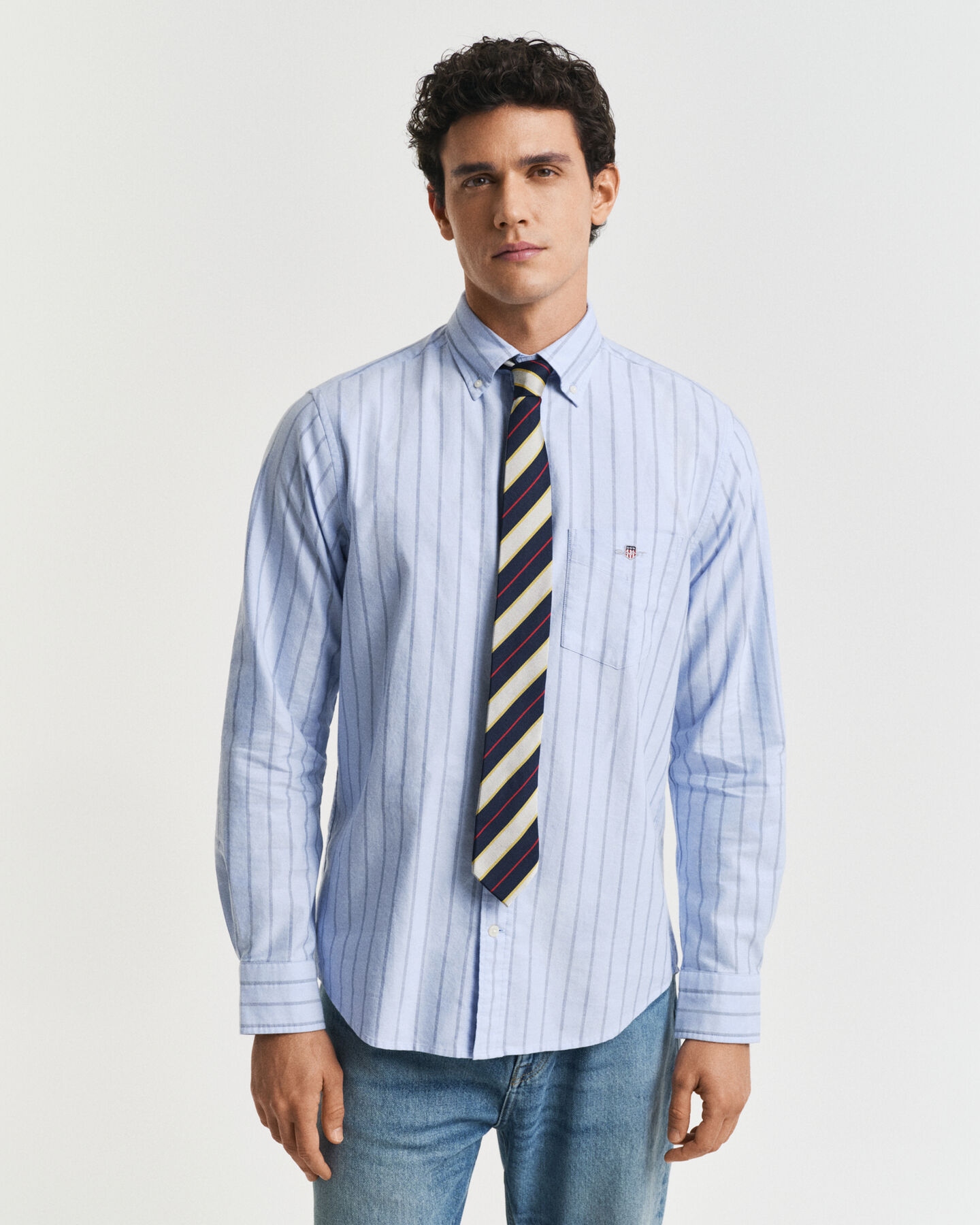Camisa Oxford clásica Regular Fit a rayas