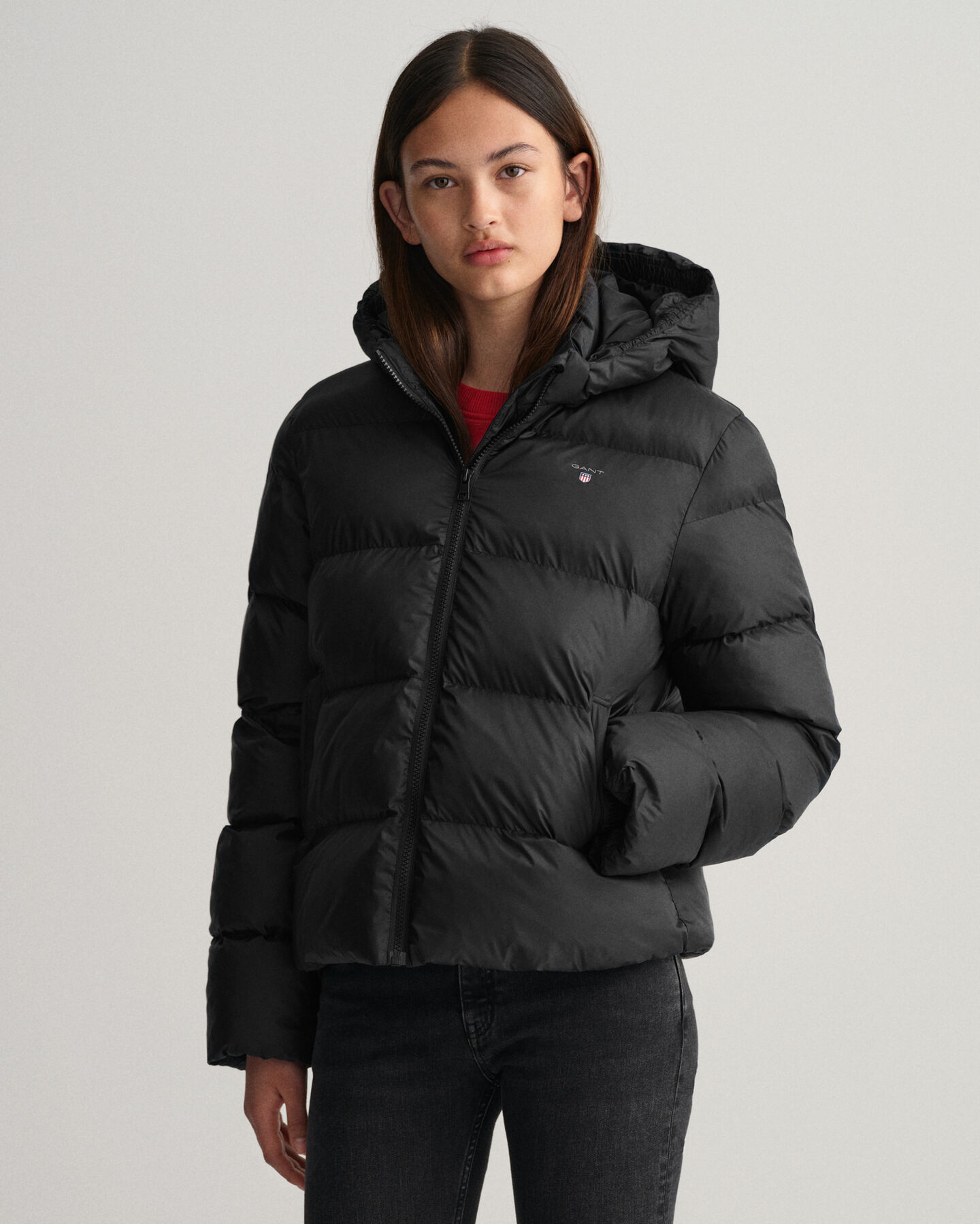 Chaqueta Puffer con lustre Teen Girls