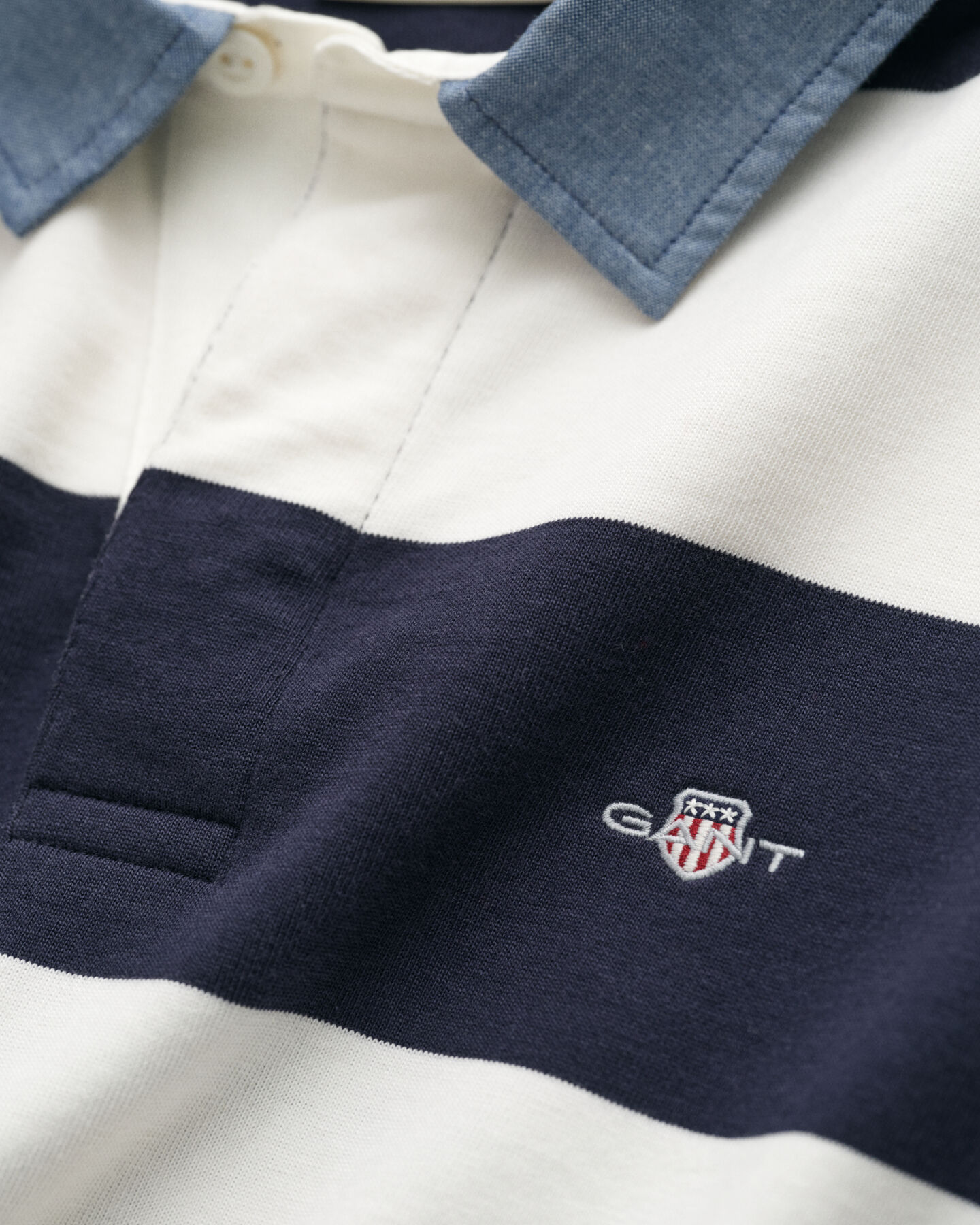 Heavy Rugger a rayas con cuello de cambray