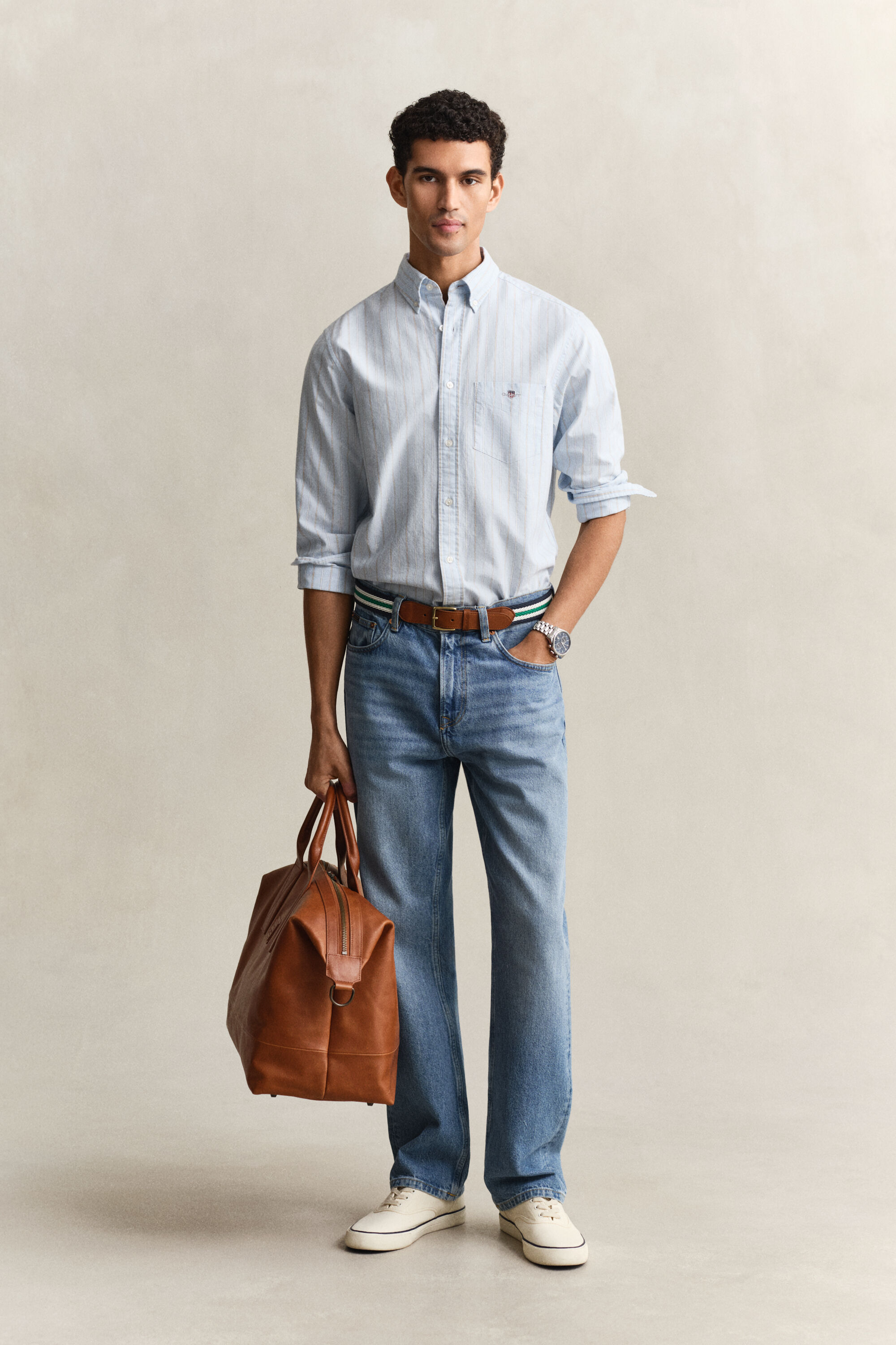 Camisa Oxford clásica a rayas