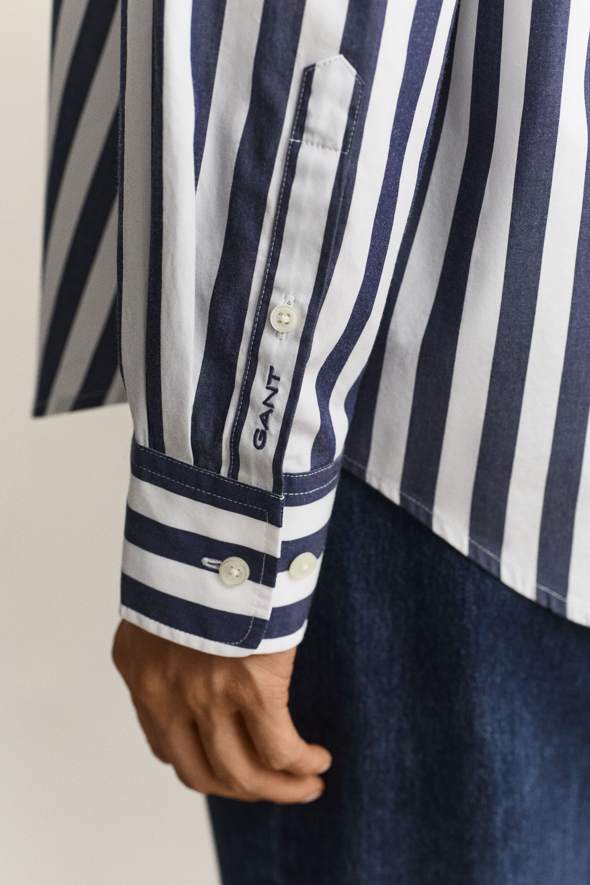 Camisa de popelina Relaxed Fit a rayas