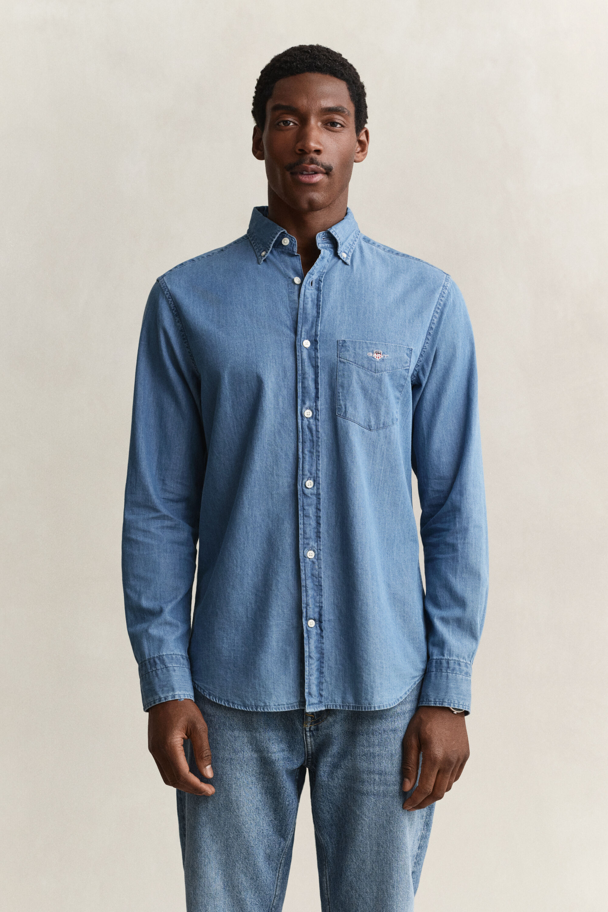 Camisa Regular Fit añil