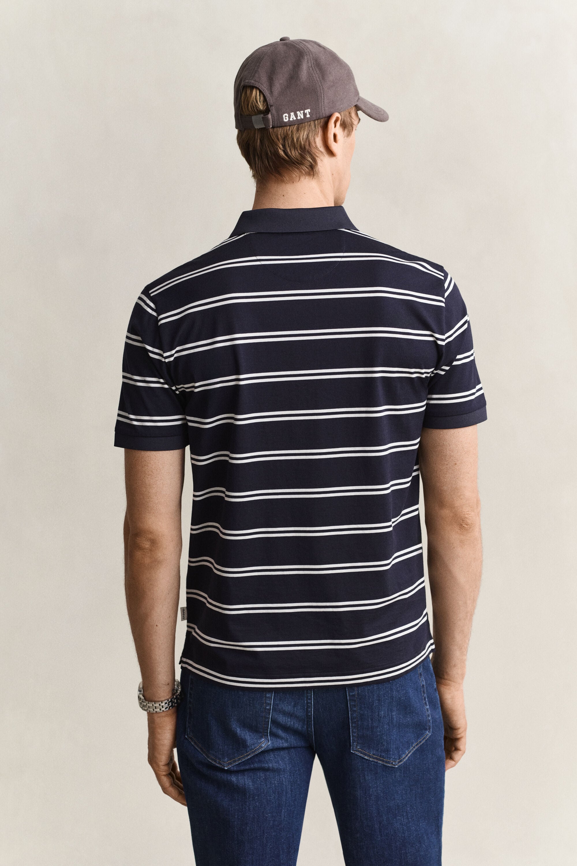 Polo de algodón pima a rayas