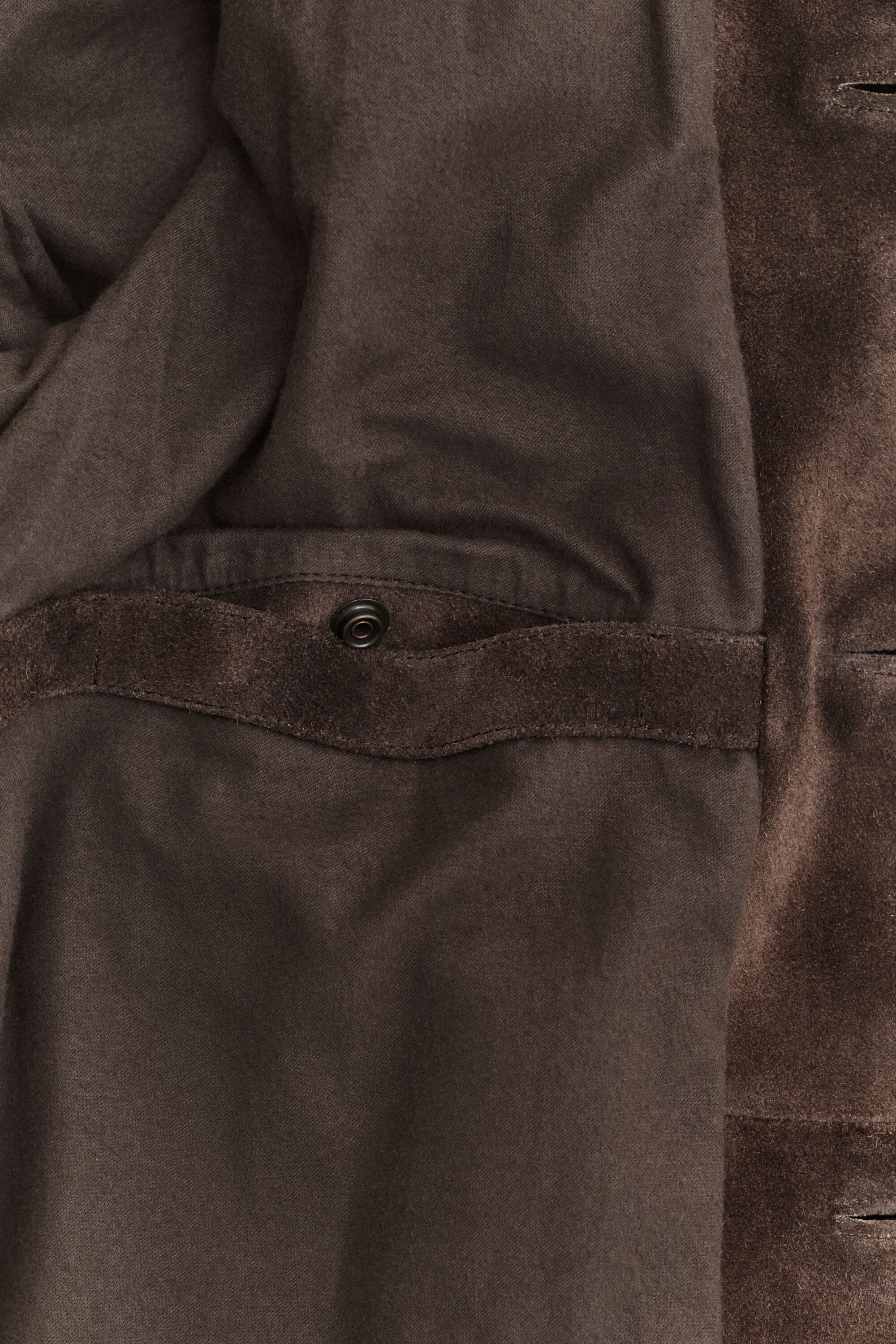 Chaqueta de ante de largo medio