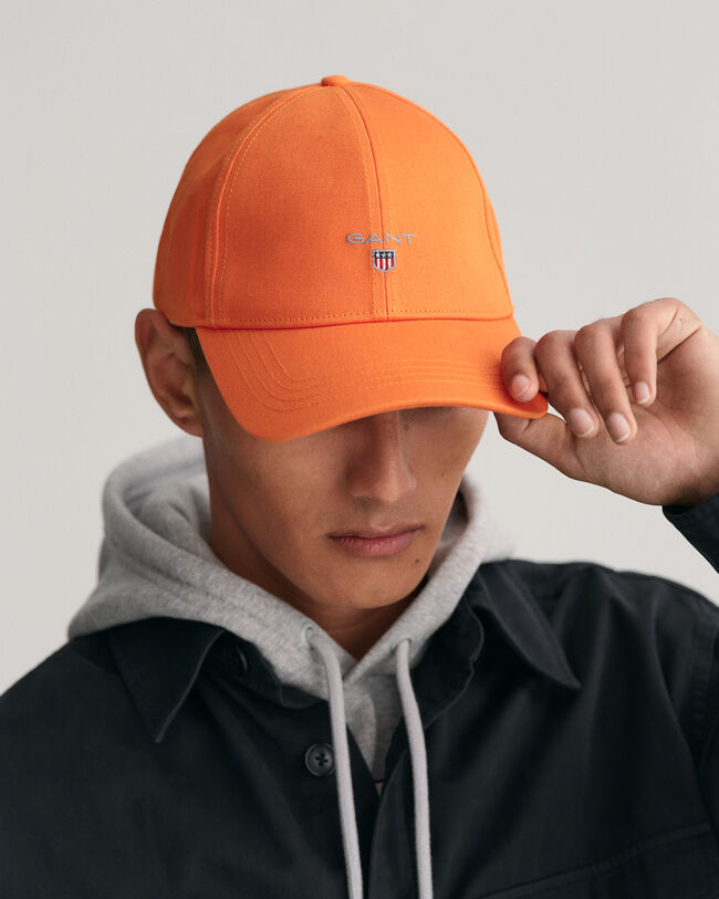 Gorra de sarga de algodón de perfil alto