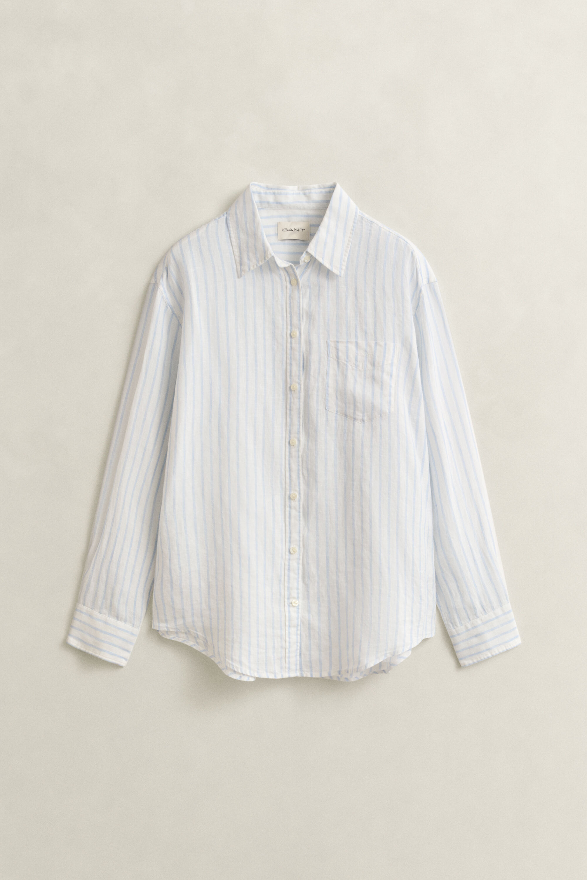Camisa Relaxed Fit de lino a rayas