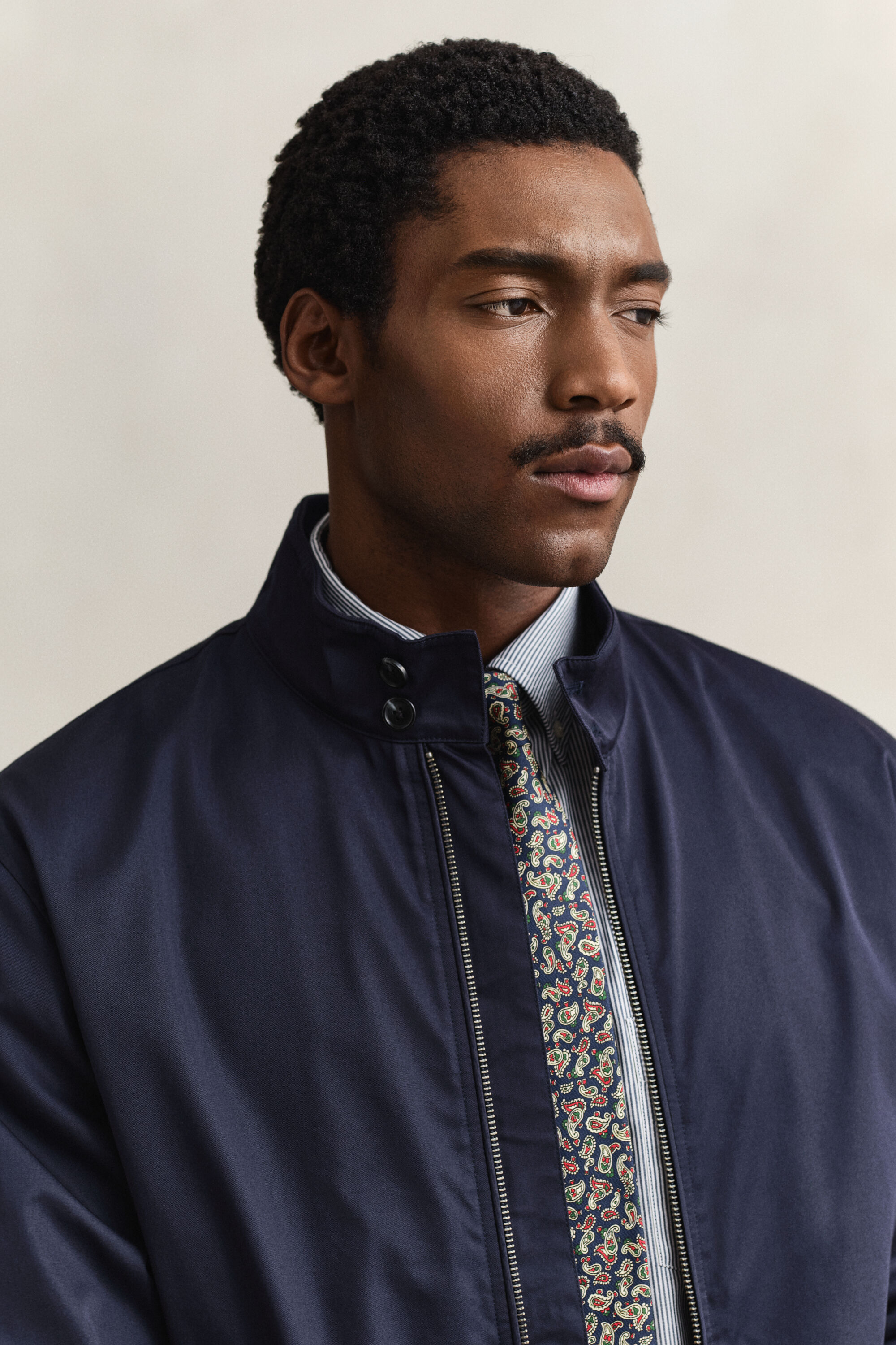 Cazadora Harrington en mezcla de algodón