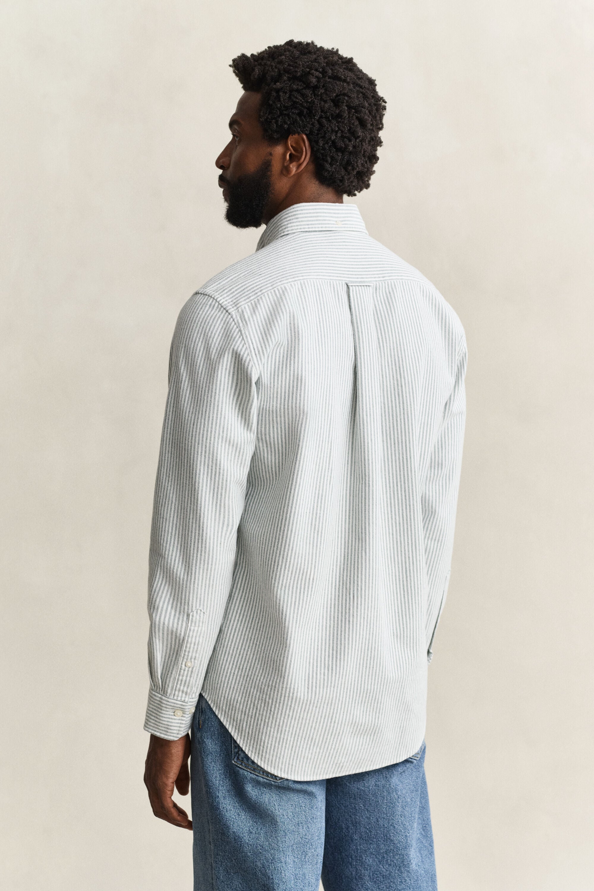Camisa Oxford perchada de rayas