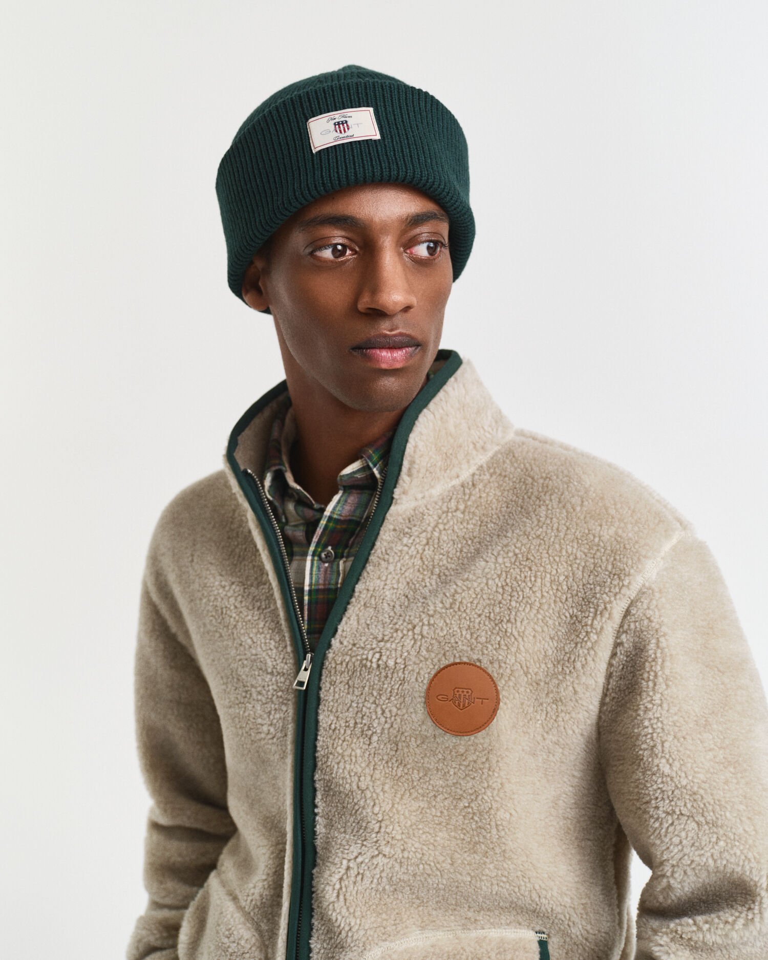 Gorro acanalado de mezcla de algodón