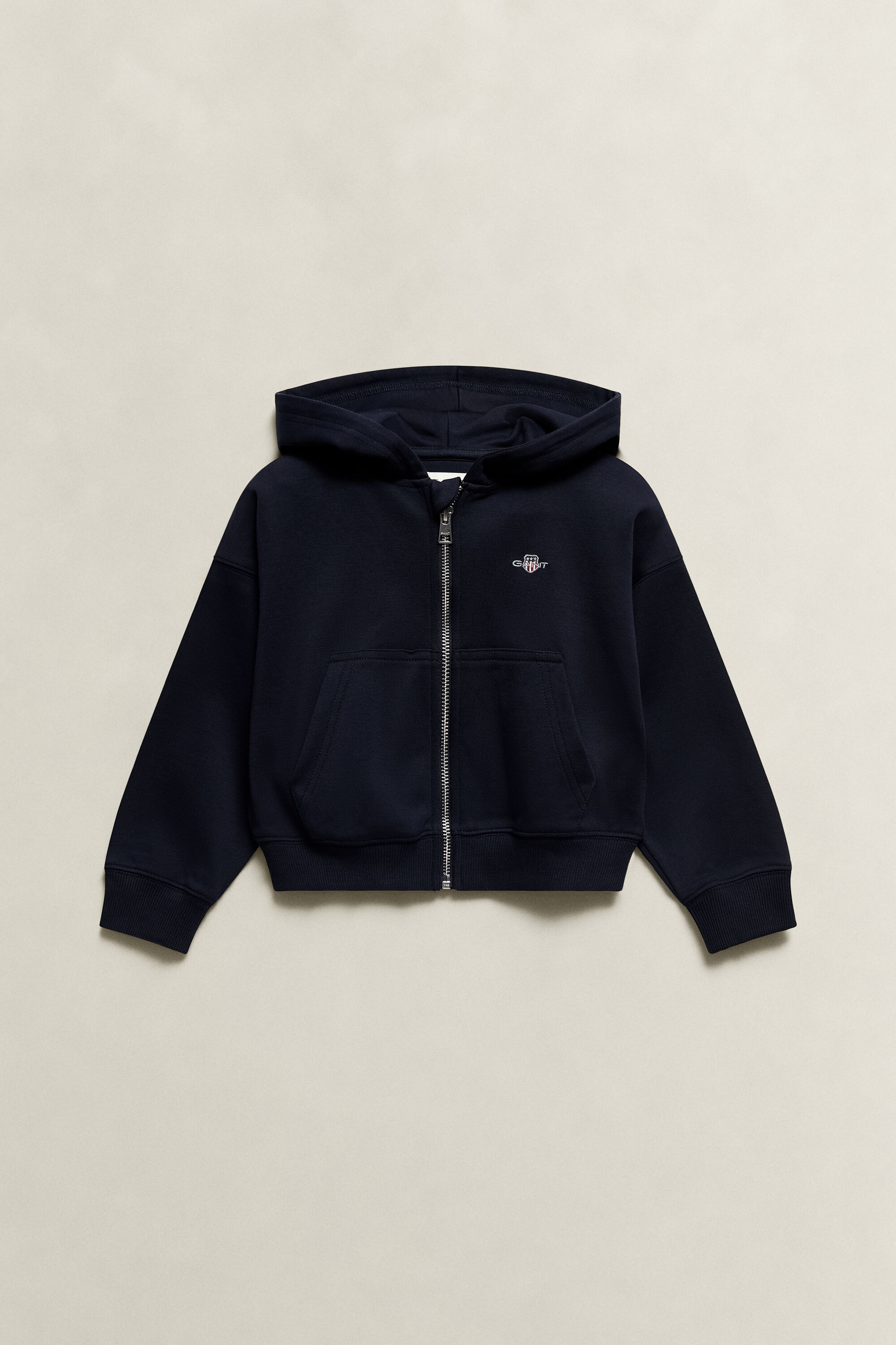 Sudadera corta con capucha y cremallera Shield Girls