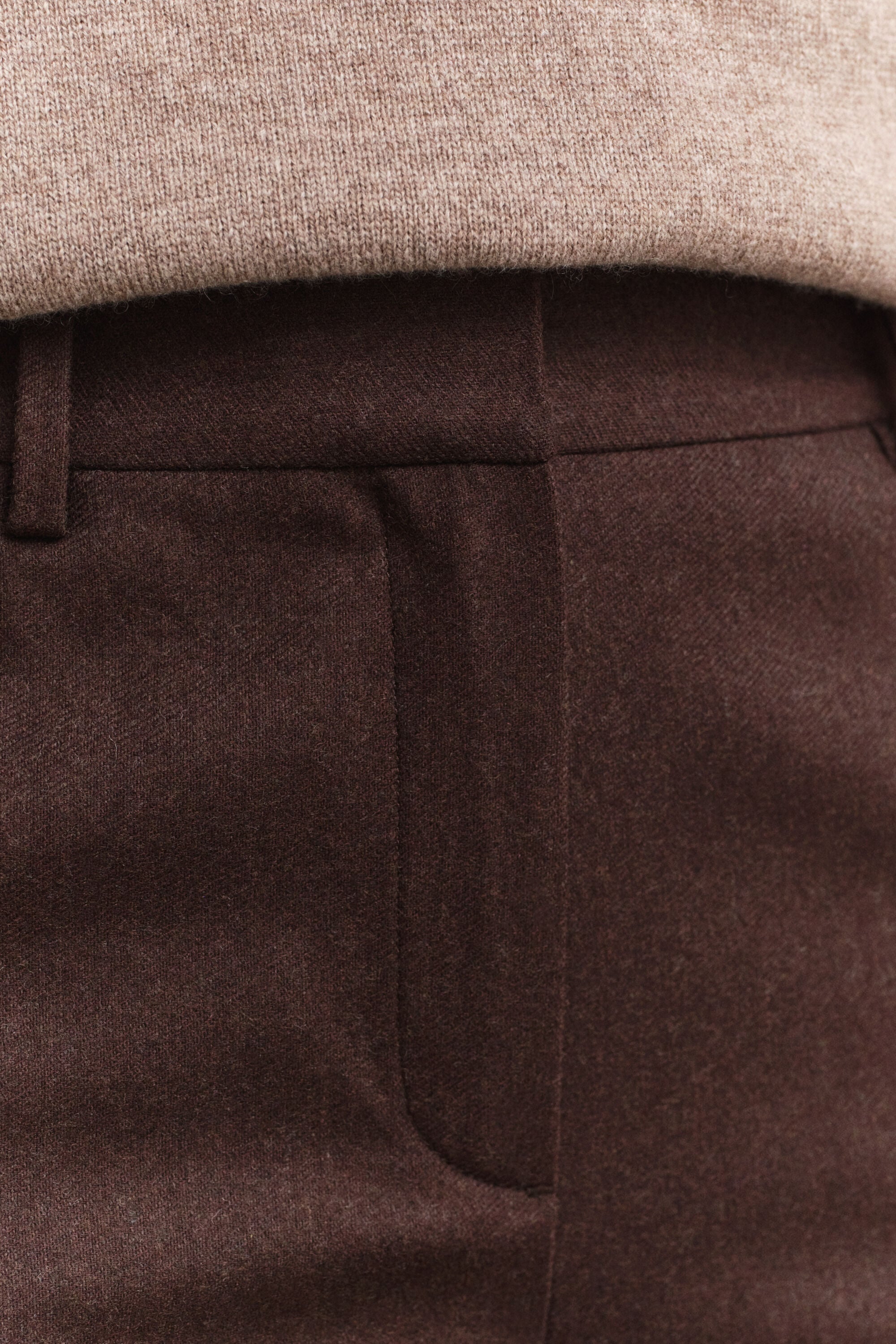 Pantalones de franela Slim Fit acampanados