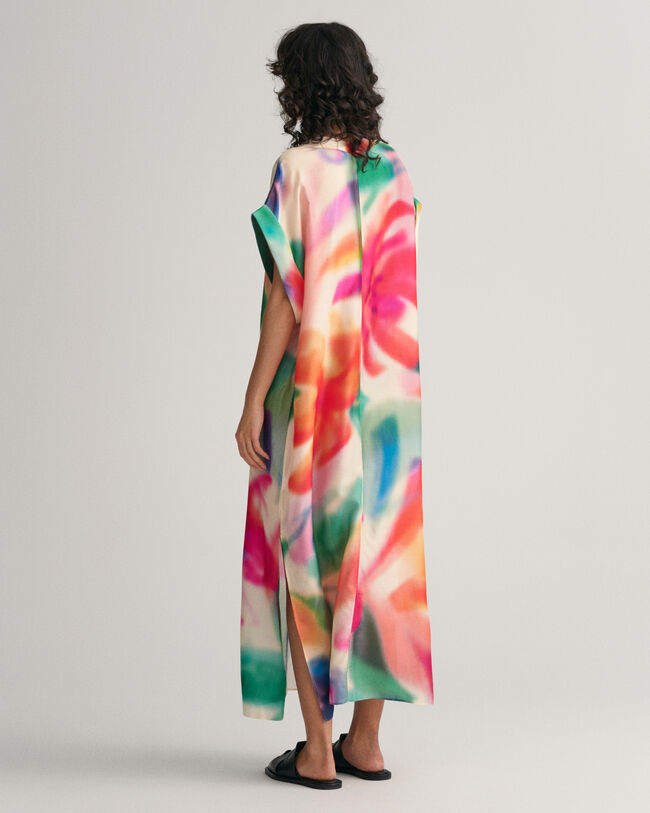 Caftán con estampado de flores