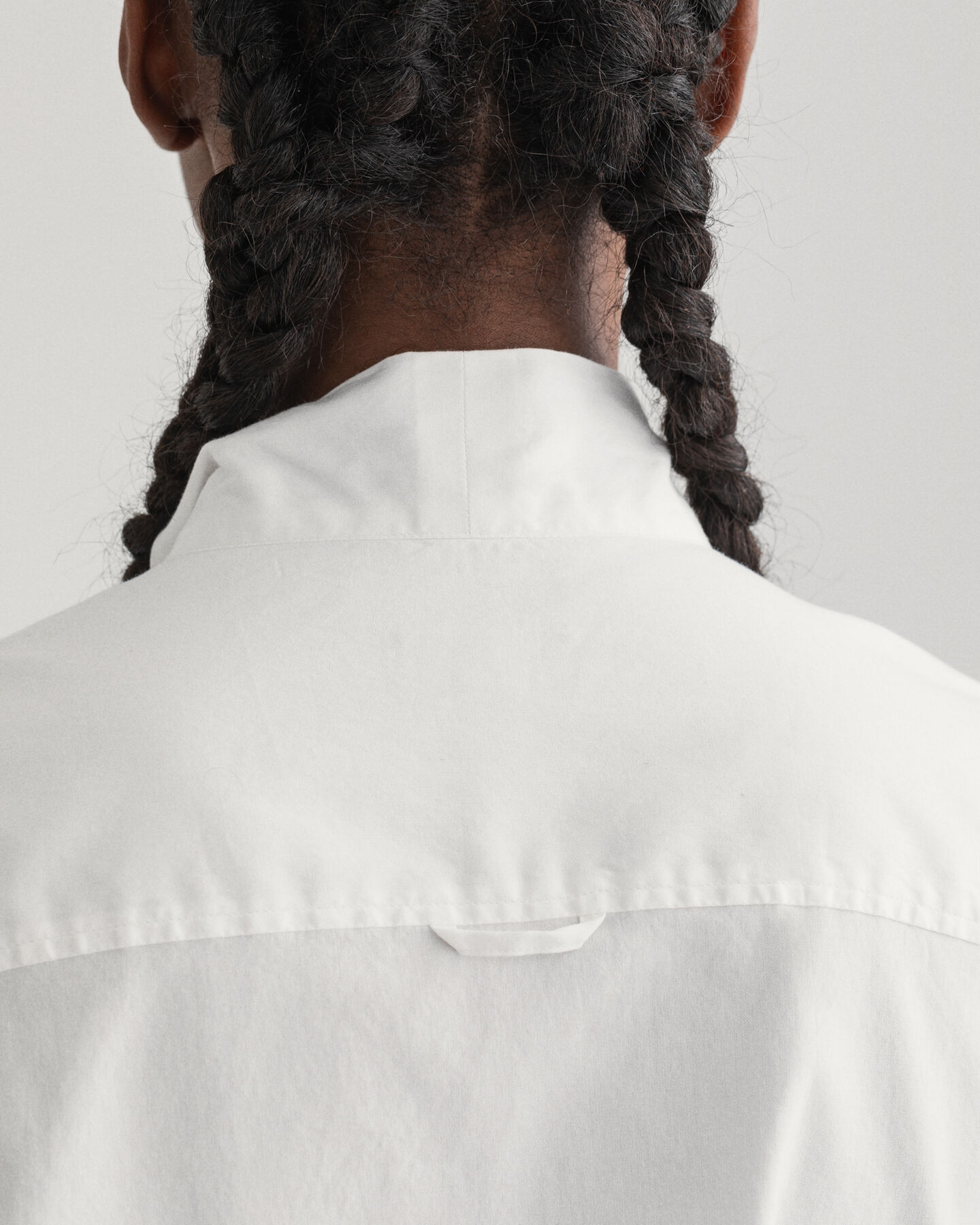 Camisa Oxford de manga abullonada con lazo