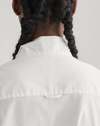 Camisa Oxford de manga abullonada con lazo