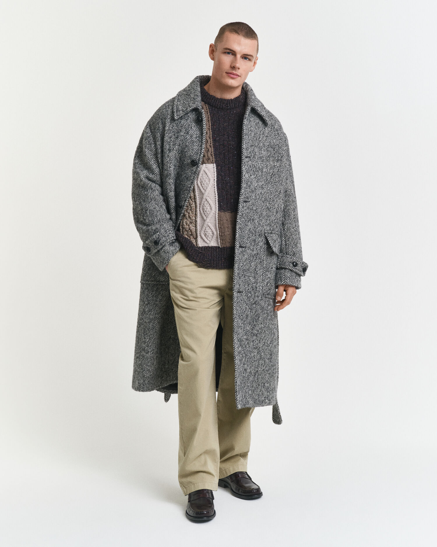 Jersey de cuello redondo con diseño de parches