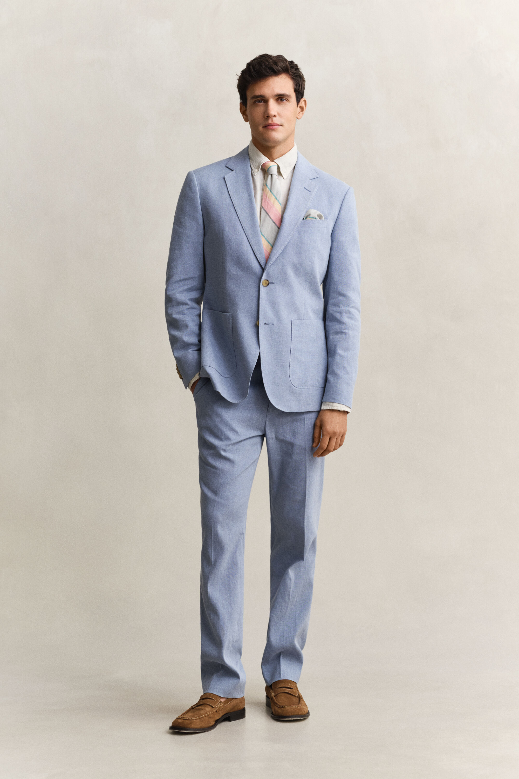 Chaqueta de traje de mezcla de lino