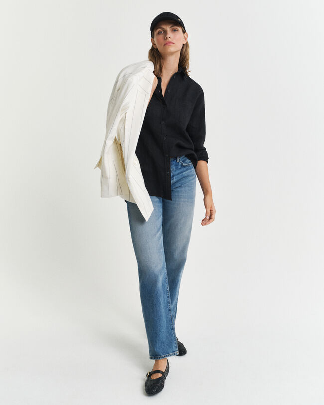 Camisa Relaxed Fit de lino