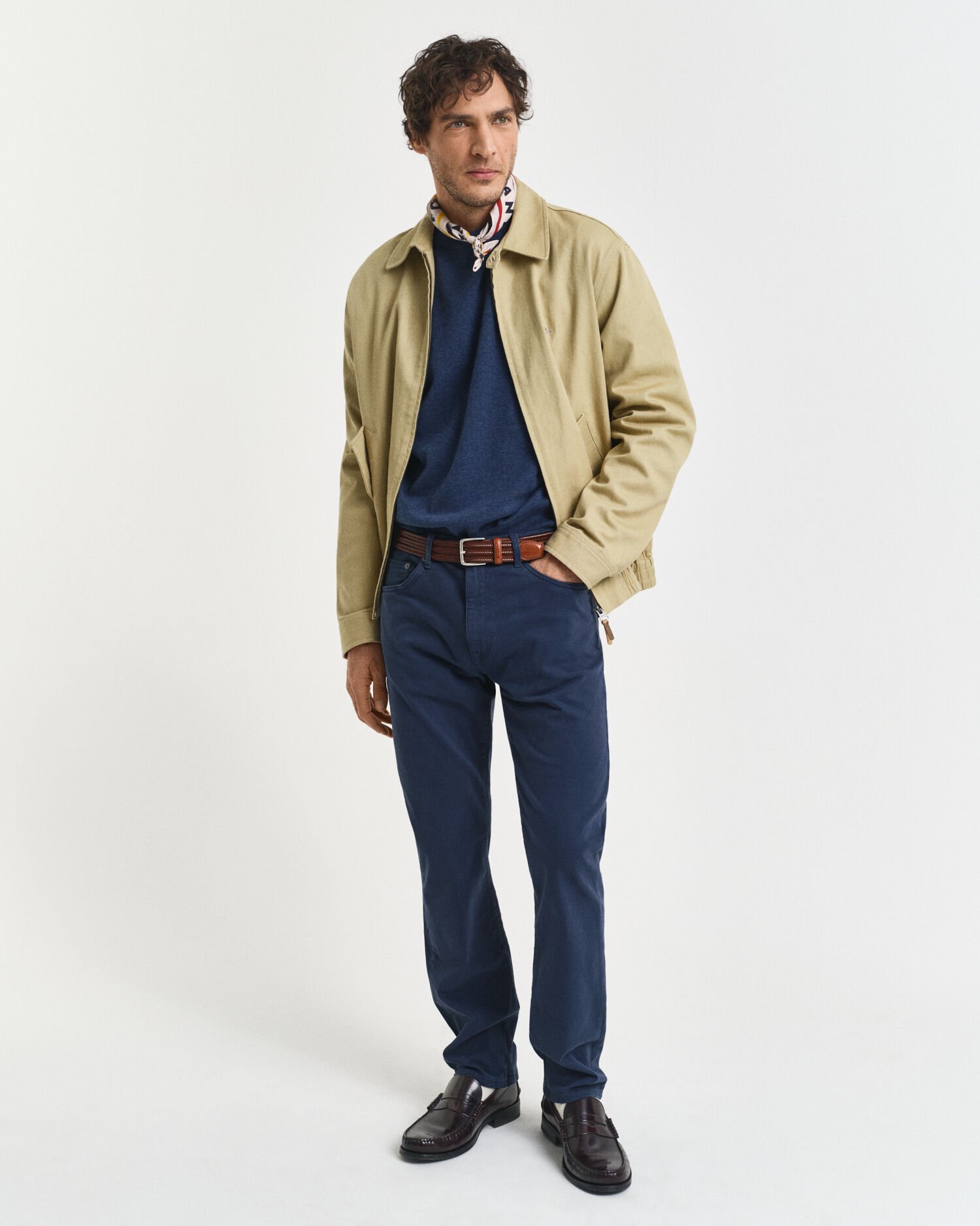 Jersey de algodón con cuello redondo