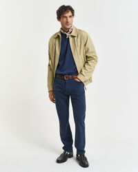 Jersey clásico de algodón con cuello redondo