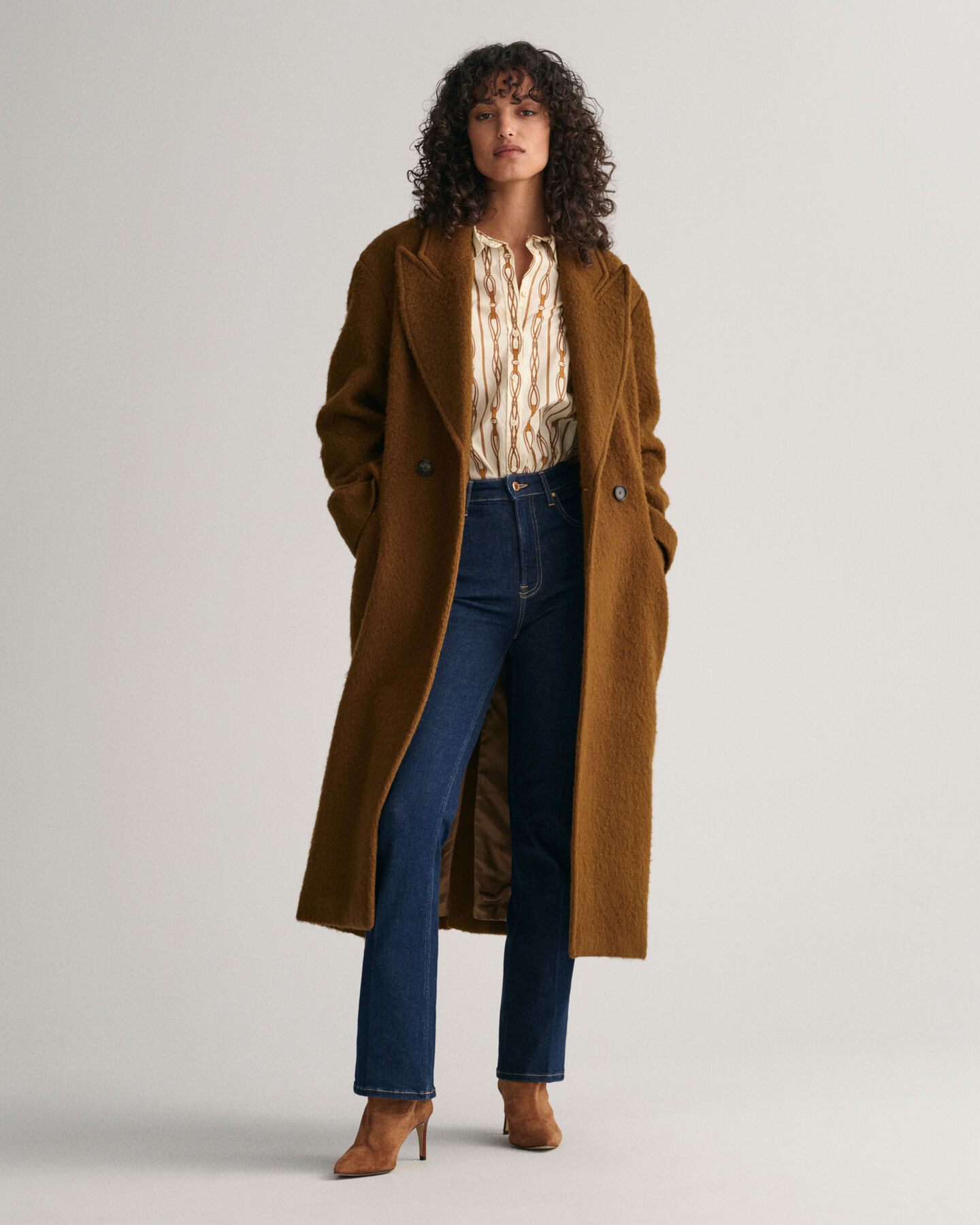 Camisa Relaxed Fit de gasa de algod&oacute;n a rayas Rope