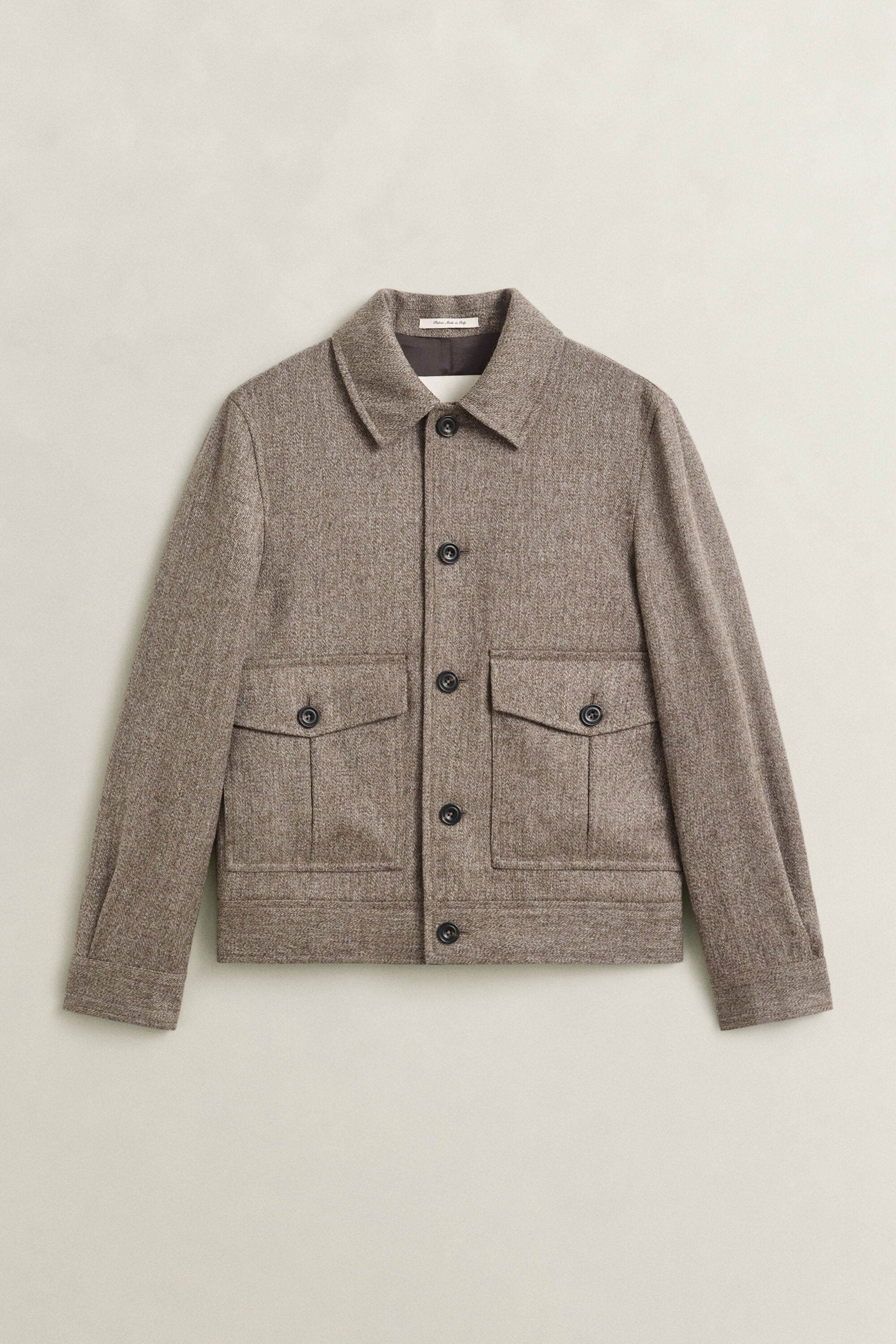 Chaqueta de lana jaspeada