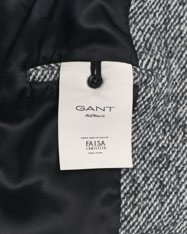 Abrigo de tweed de lana