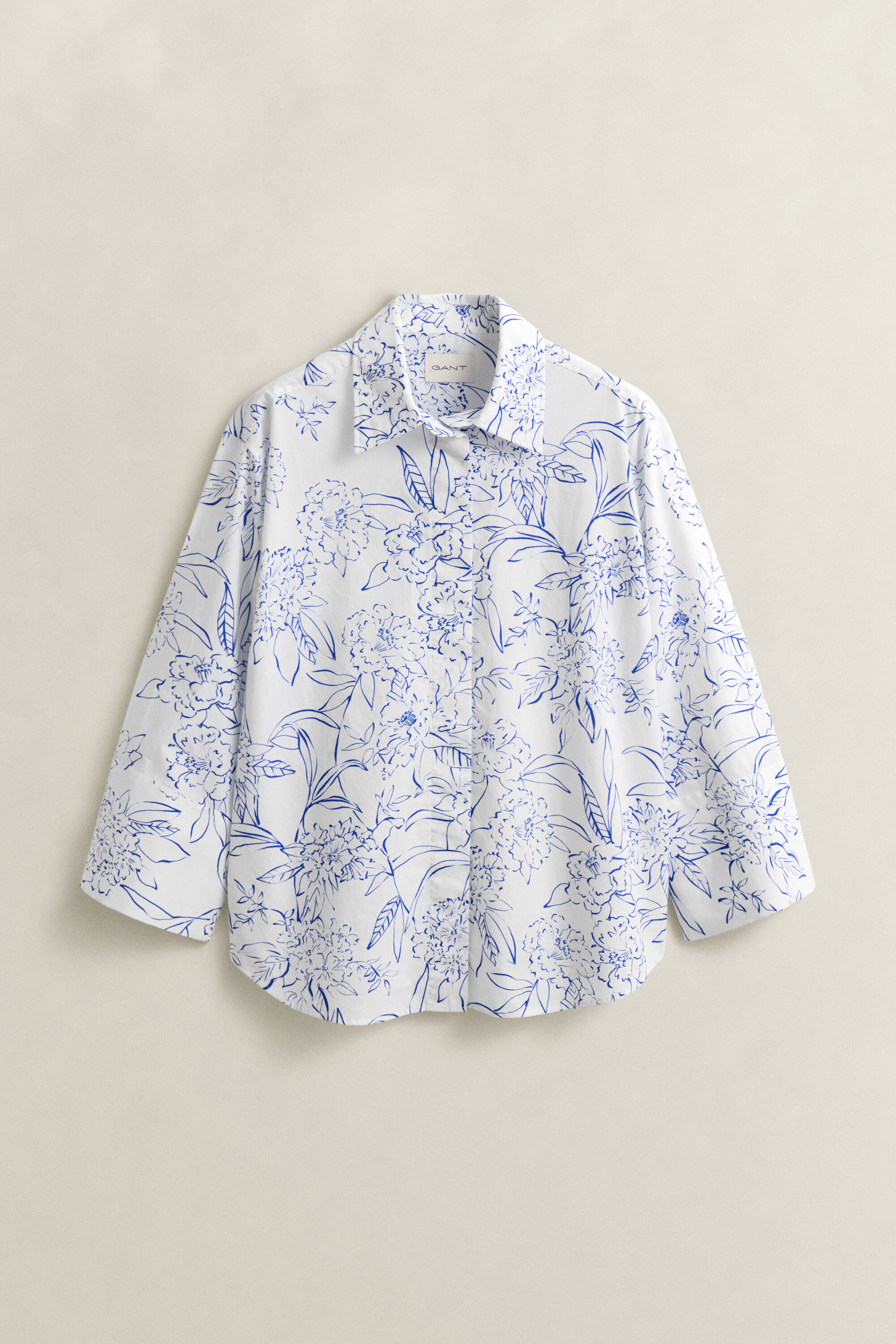 Camisa de popelina floral