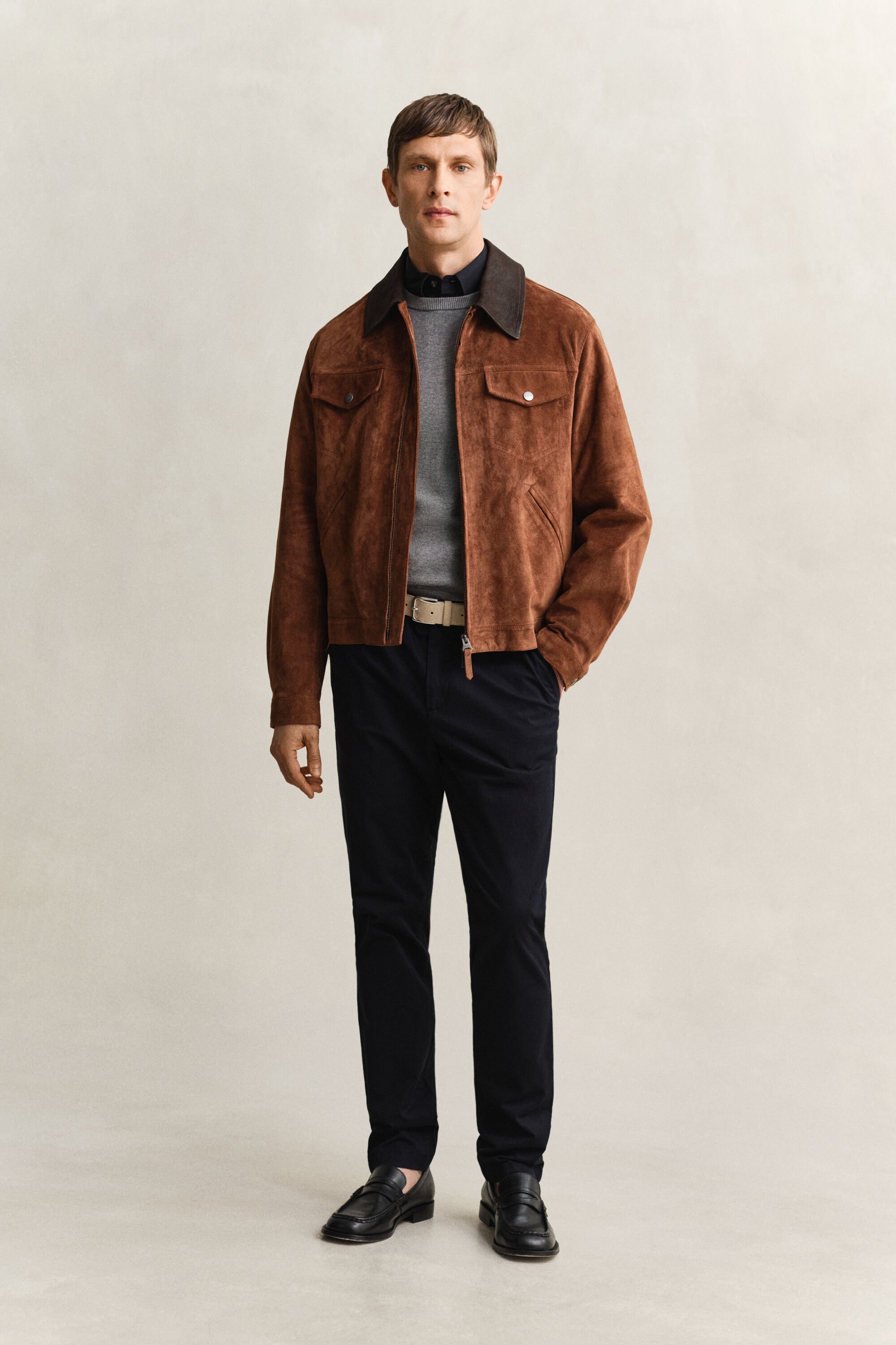 Jersey de algodón con cuello redondo