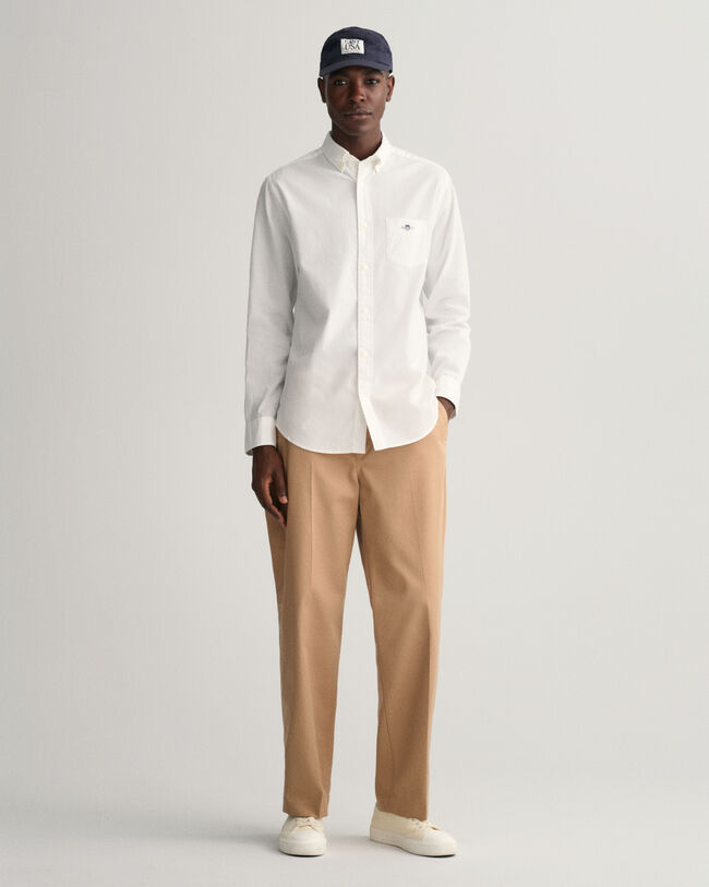 Camisa Regular Fit de algodón y lino