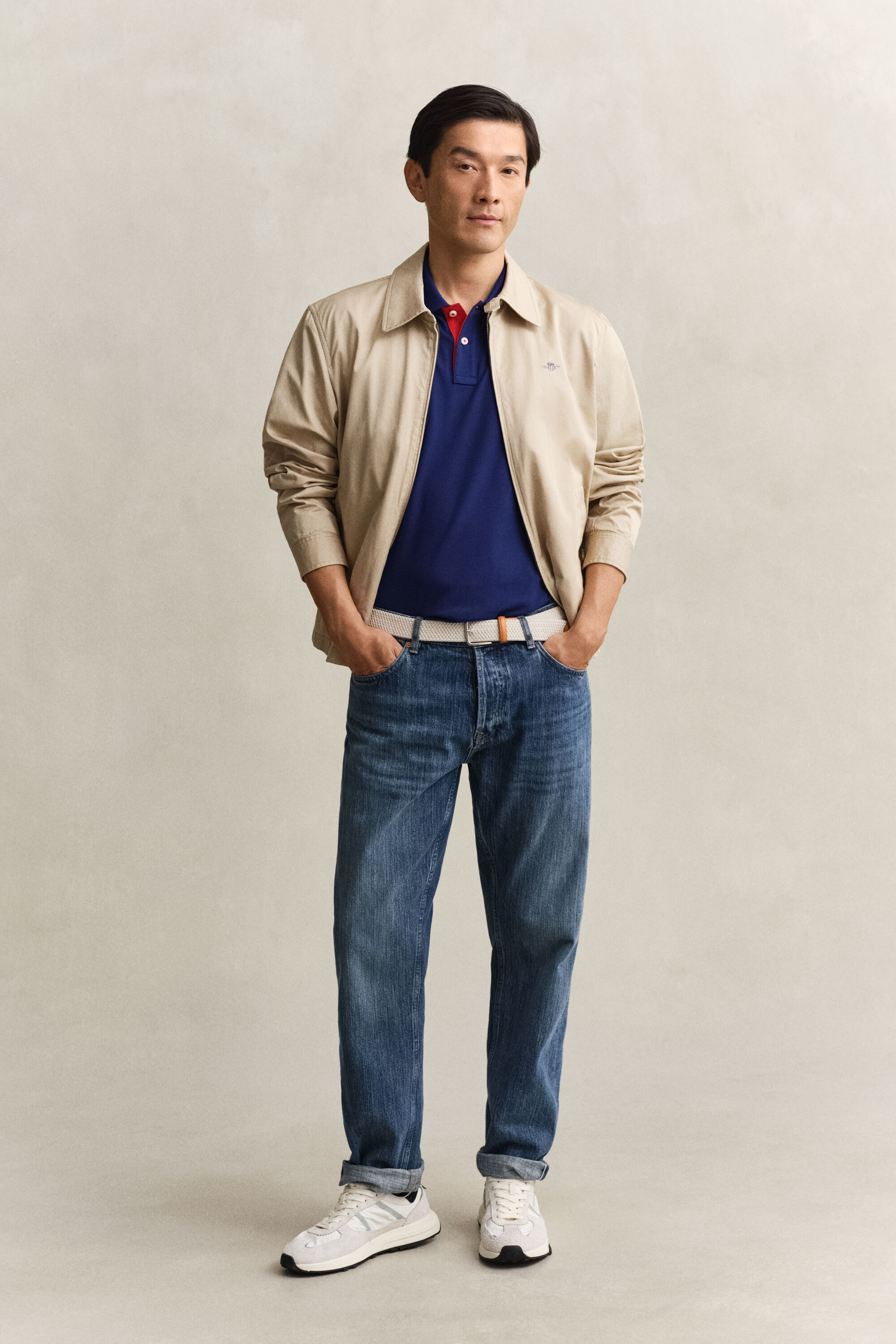 Polo de piqué en contraste