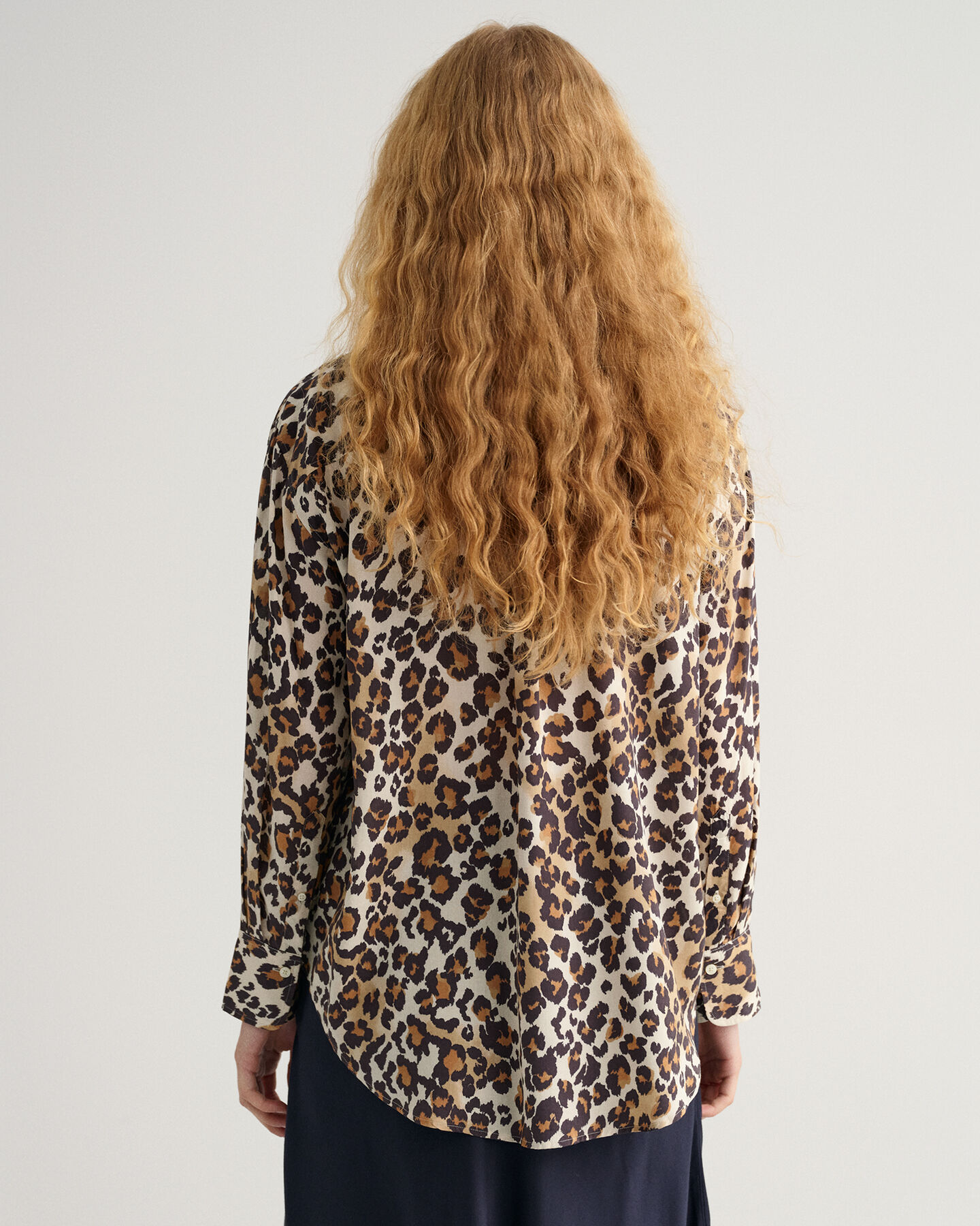 Camisa Relaxed Fit de modal con estampado de leopardo