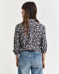 Camisa Regular Fit en gasa de algodón con estampado floral