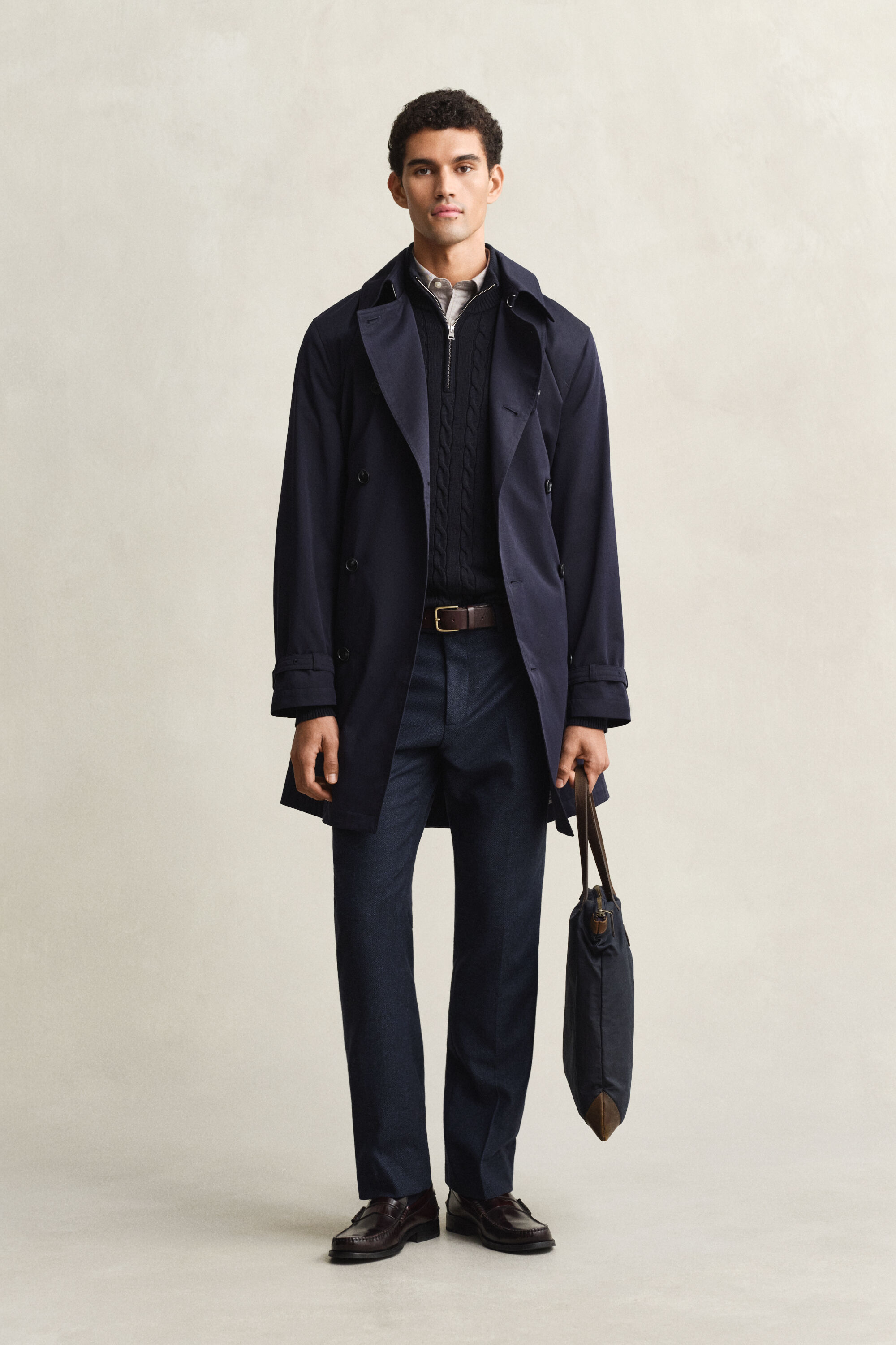 Gabardina en mezcla de algodón