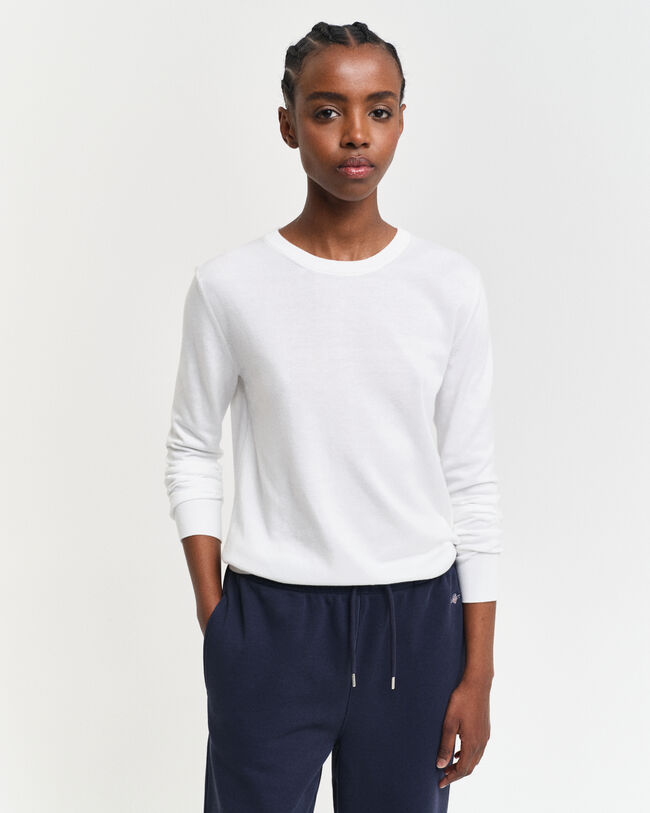 Jersey de cuello redondo en punto fino