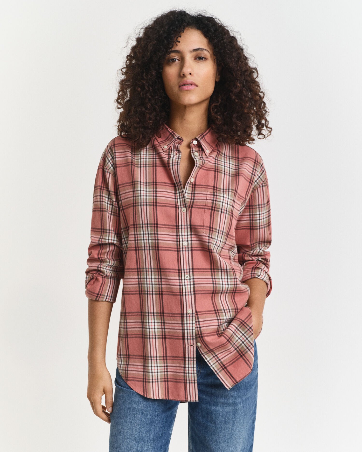 Camisa Relaxed Fit de franela a cuadros