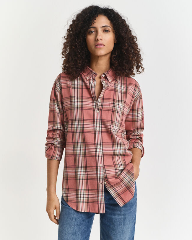 Camisa Relaxed Fit de franela a cuadros